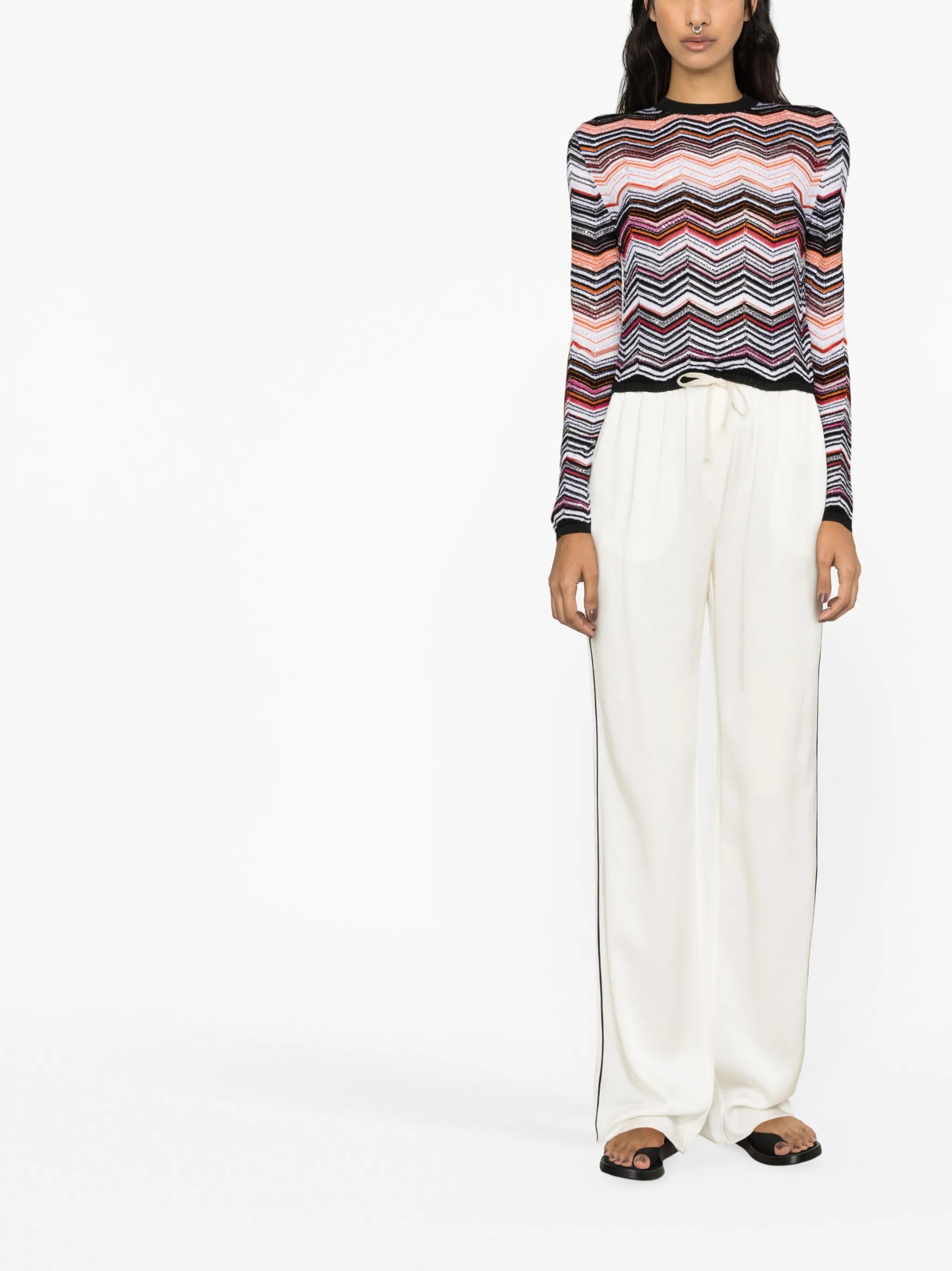 zigzag knitted sweater