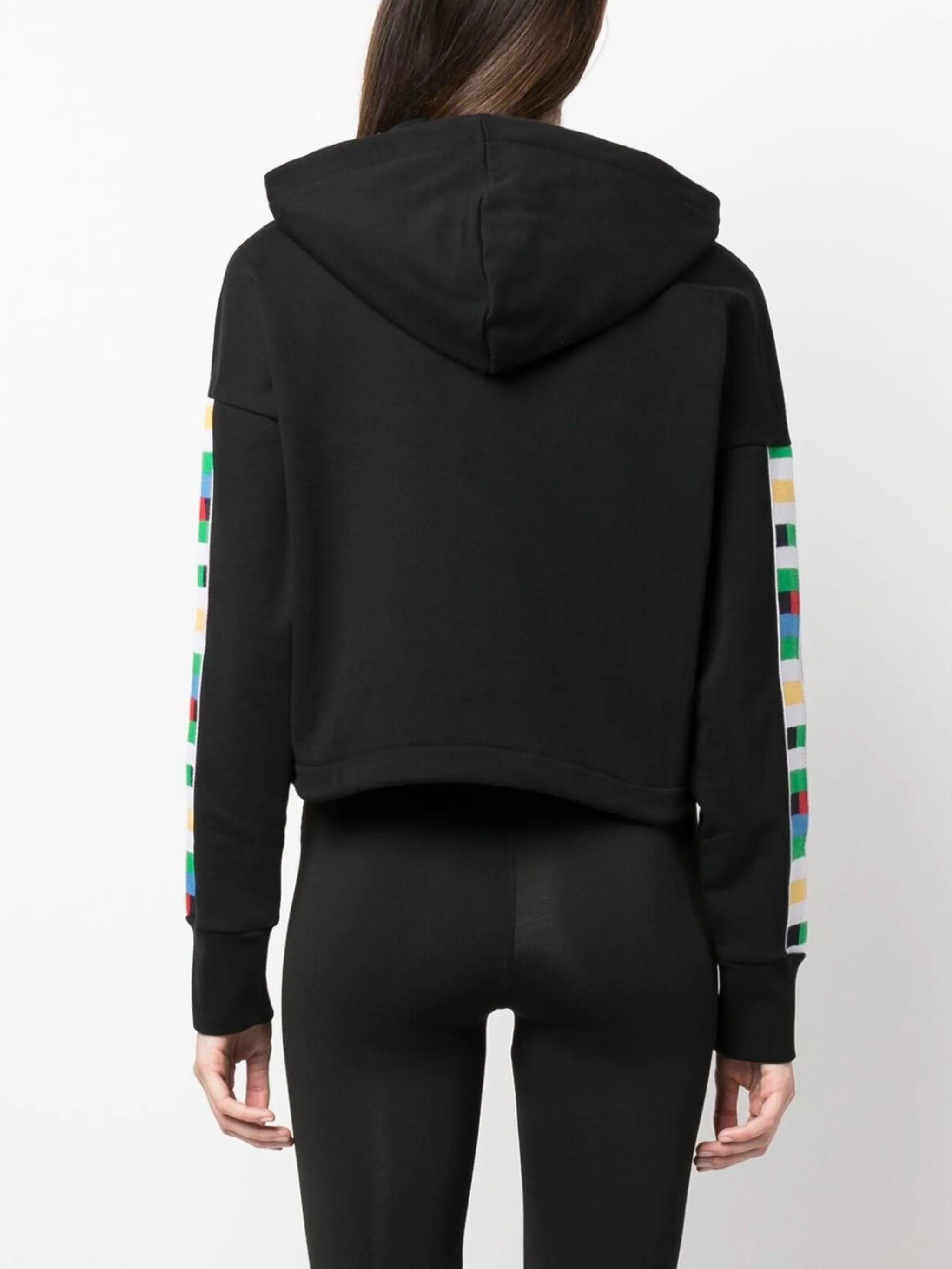 logo-print cropped hoodie