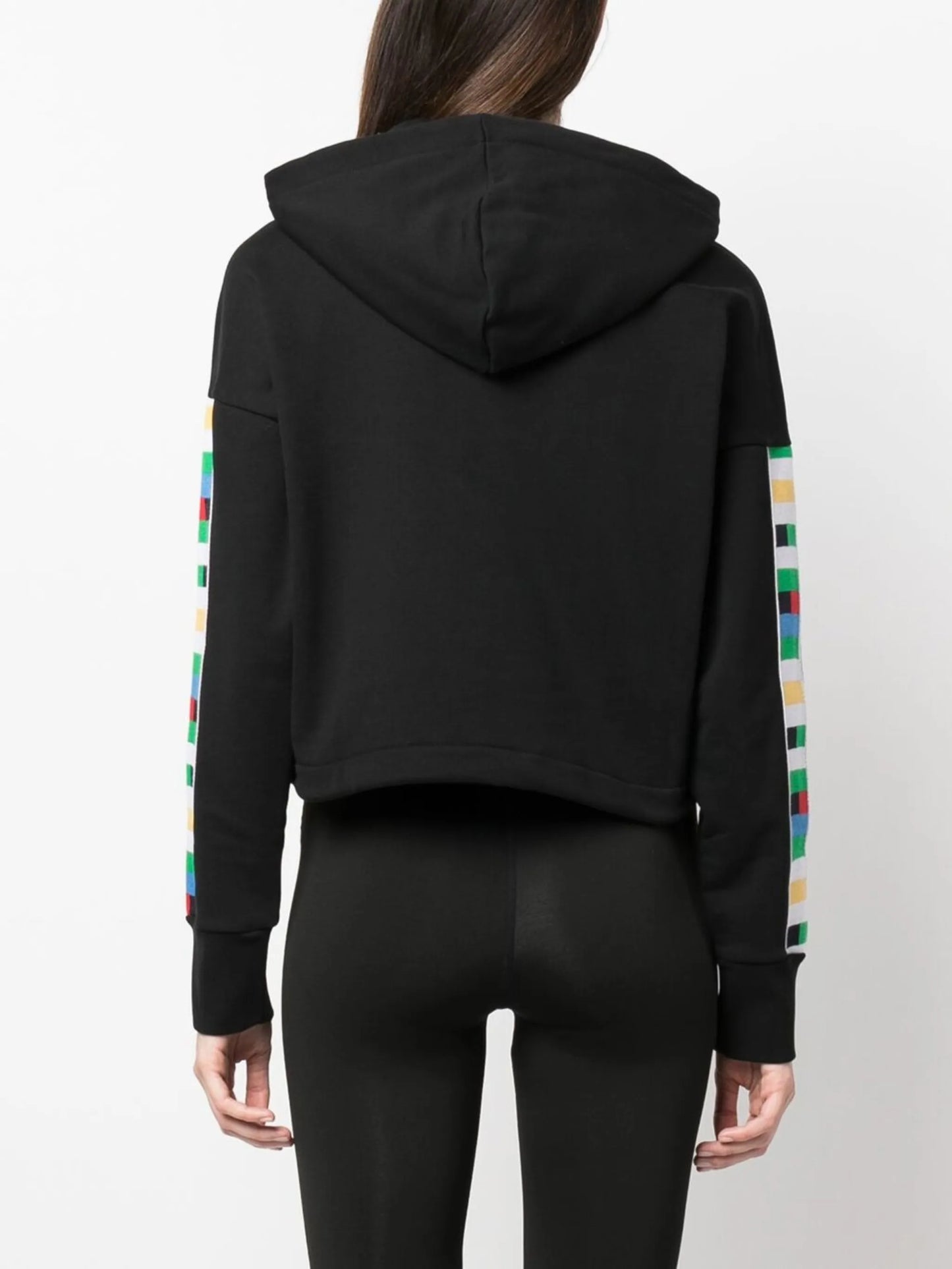 logo-print cropped hoodie
