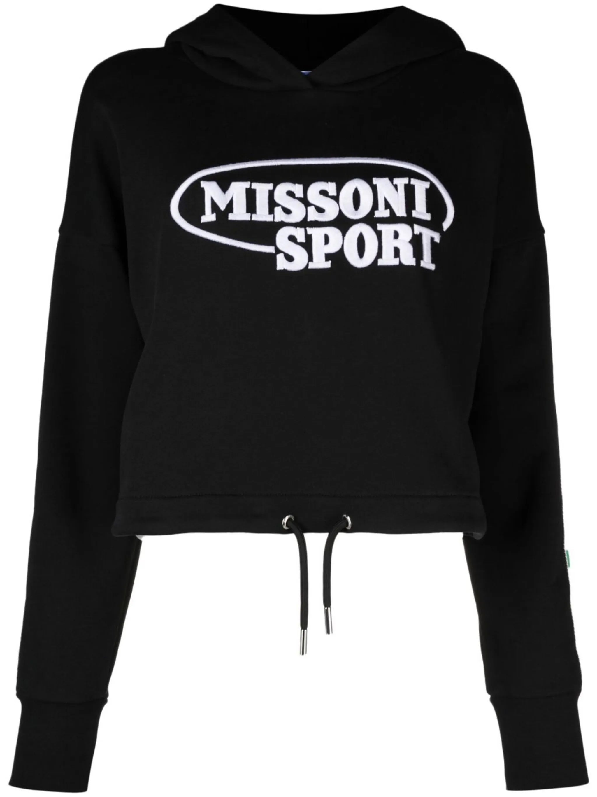 logo-print cropped hoodie