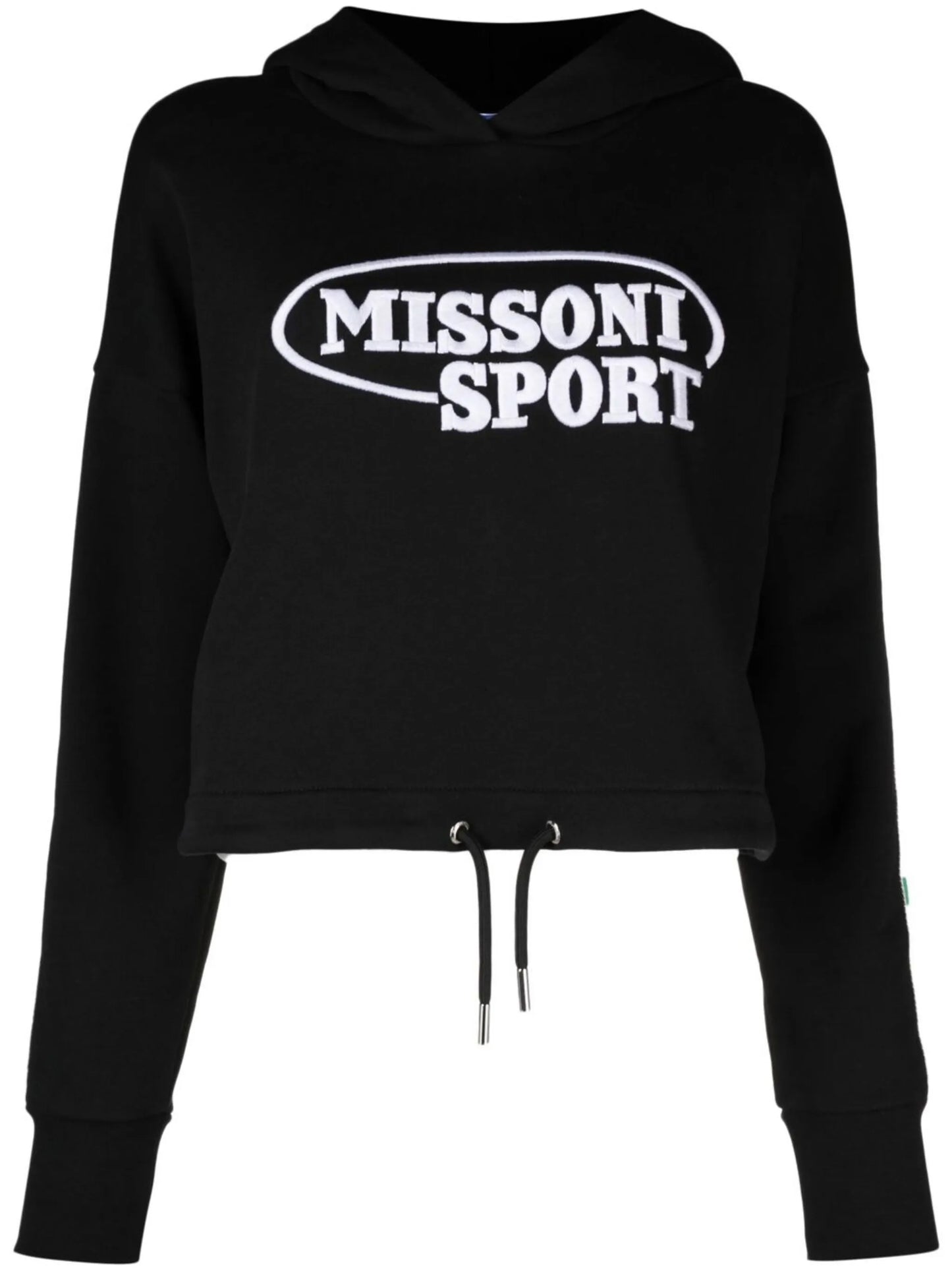 logo-print cropped hoodie