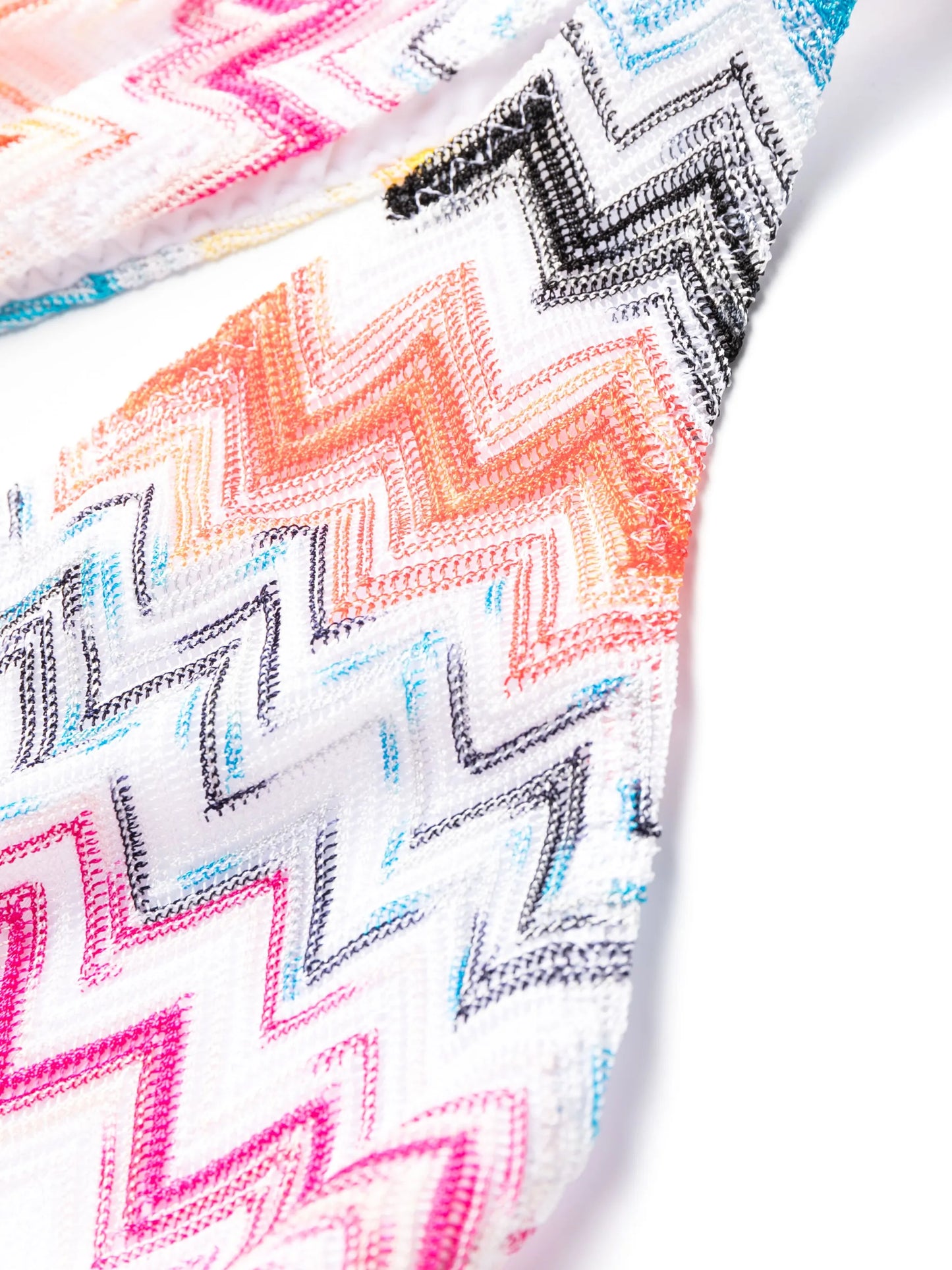 zigzag one-shoulder swimsuit