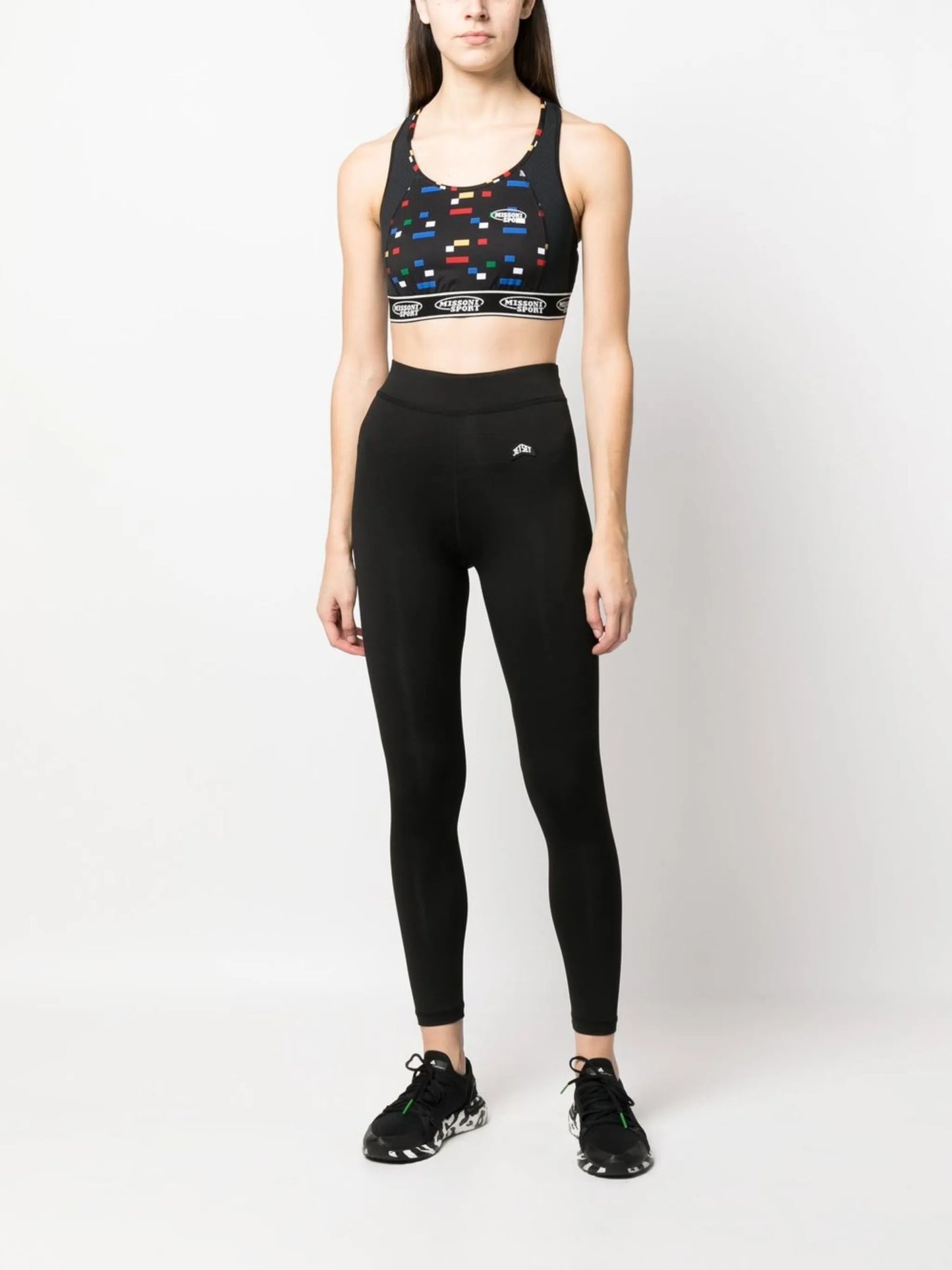 graphic-print sports bra