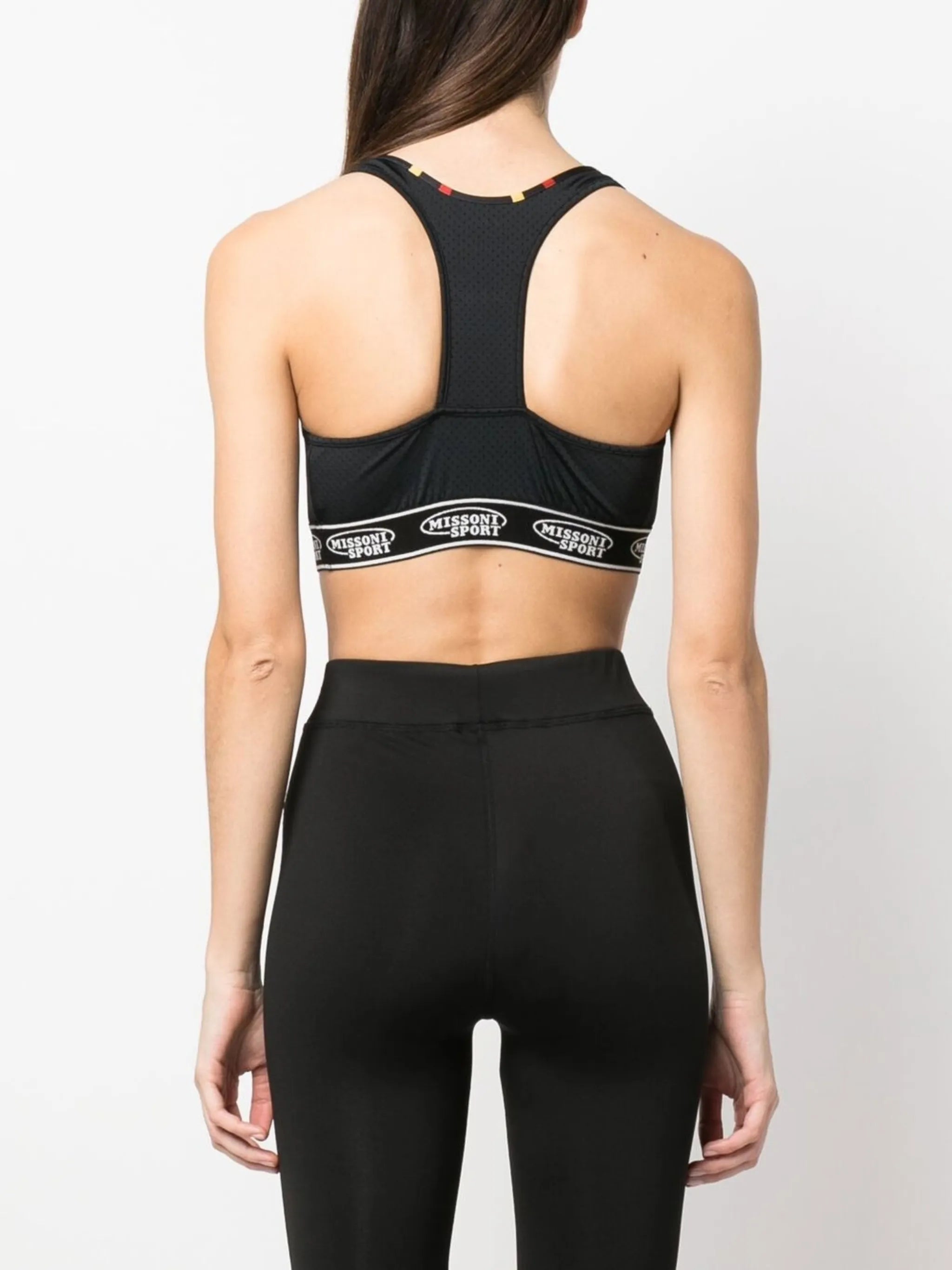graphic-print sports bra