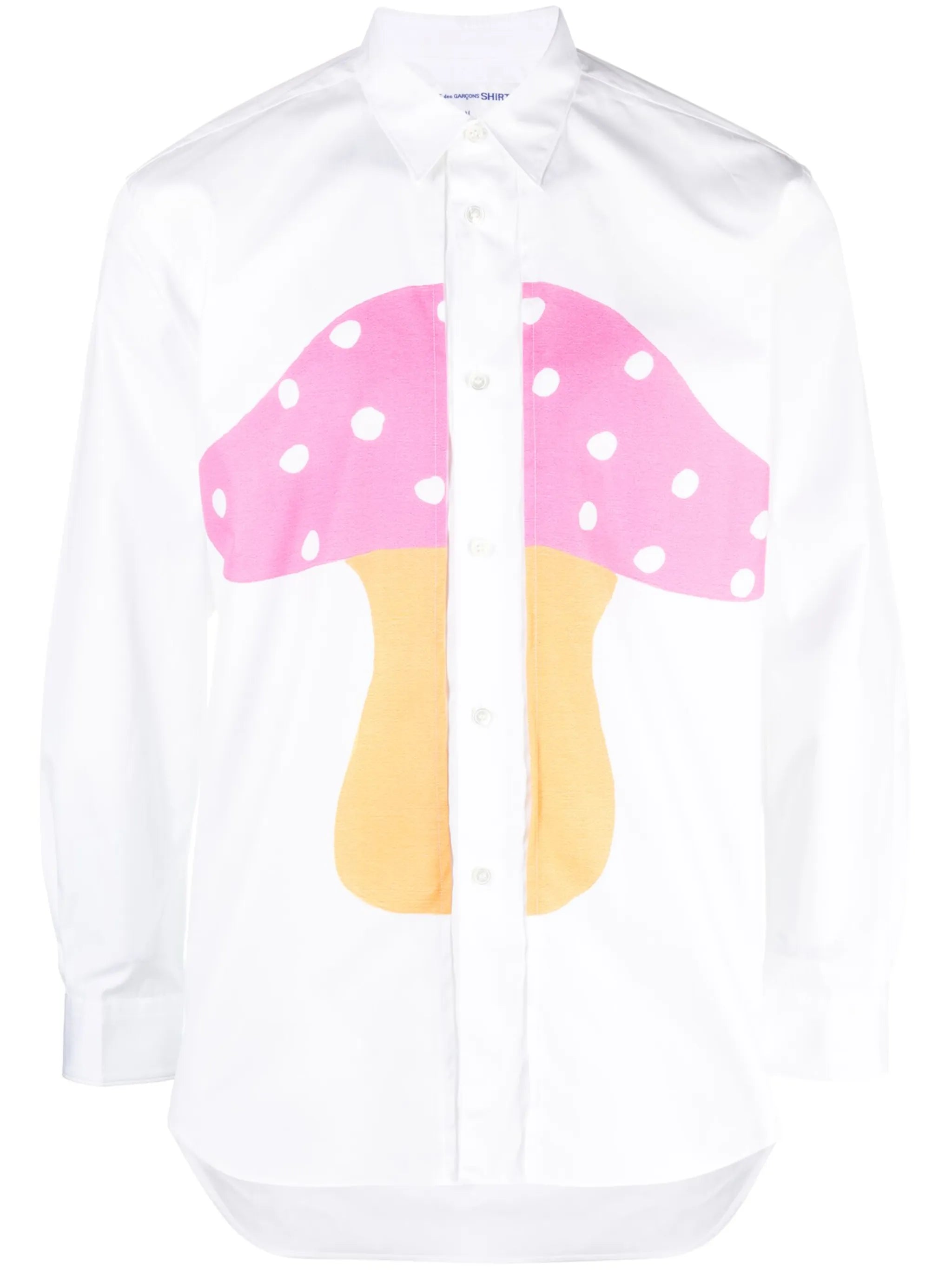 graphic-print cotton shirt