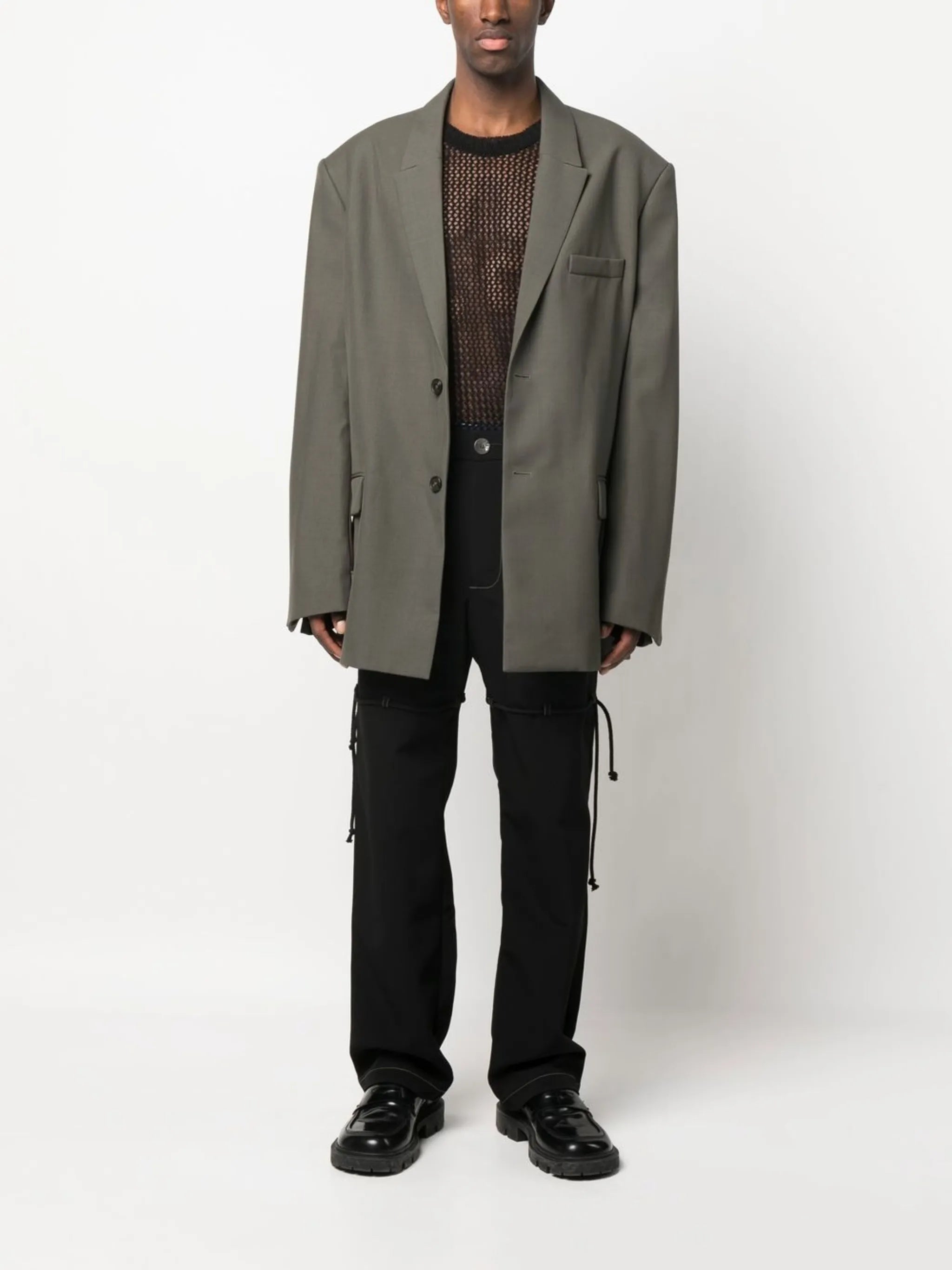 wool single-breasted blazer