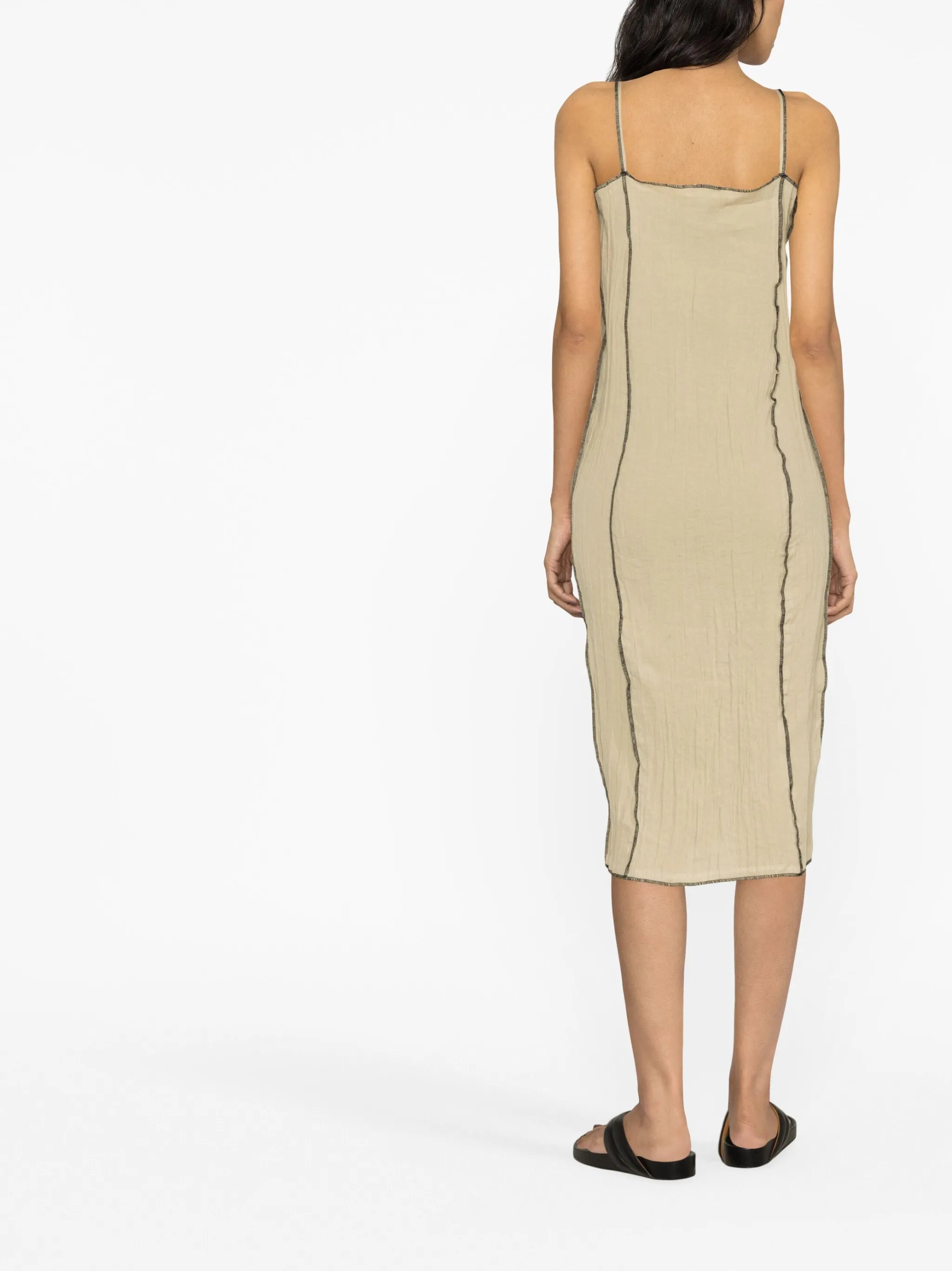 Shok crinkled slip dress