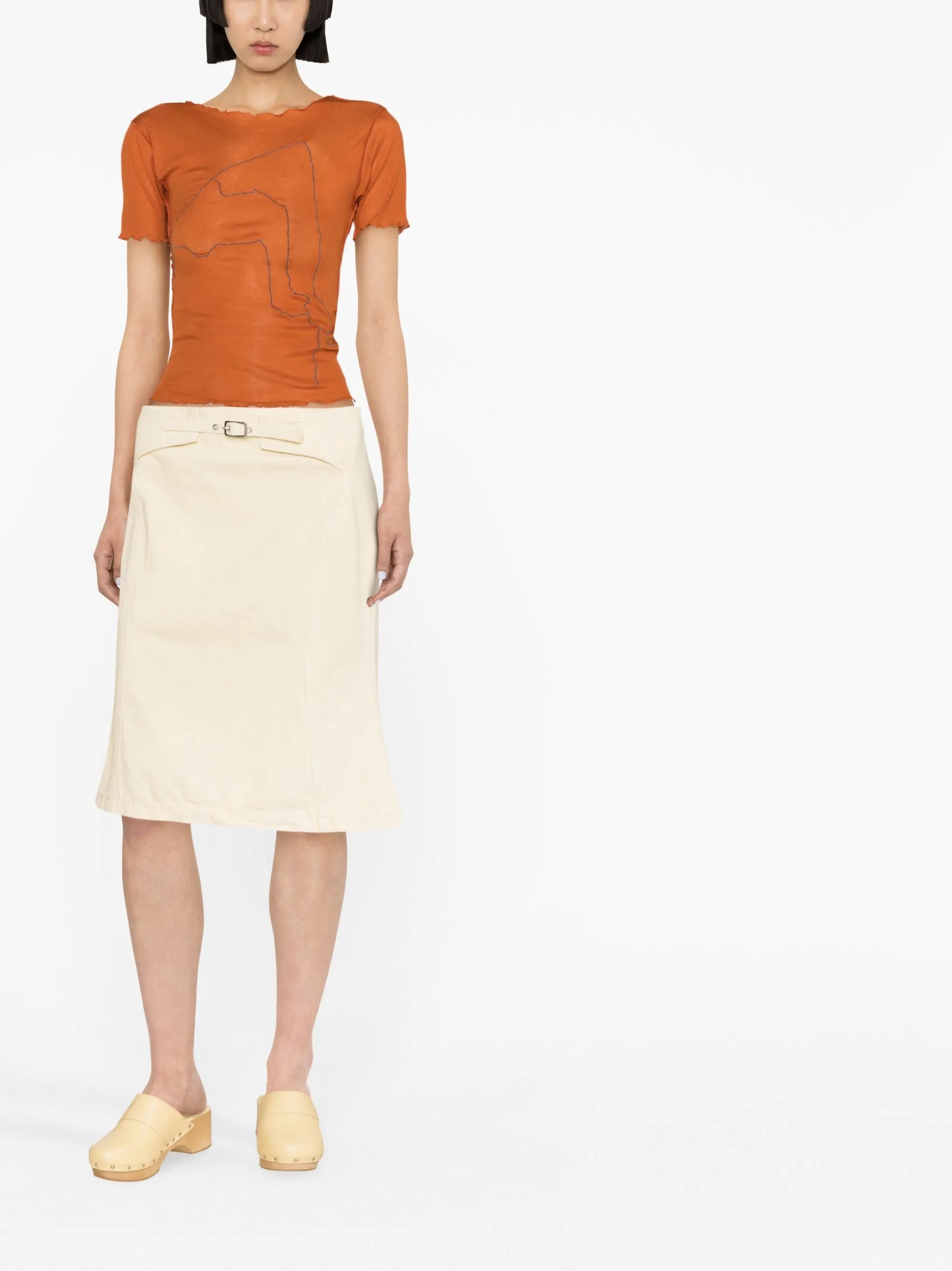 embroidered-design short-sleeve T-shirt