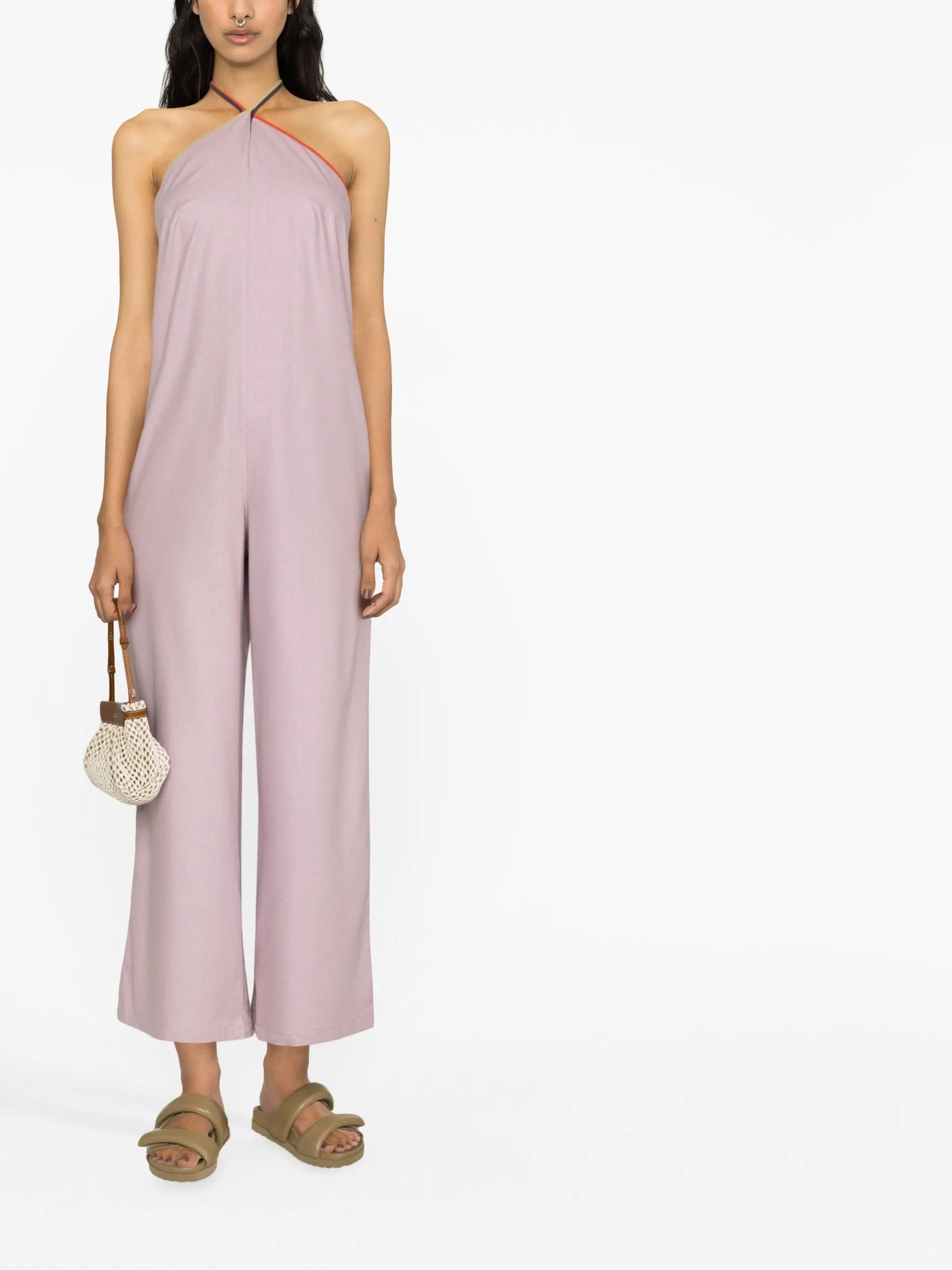 Mar halterneck silk jumpsuit