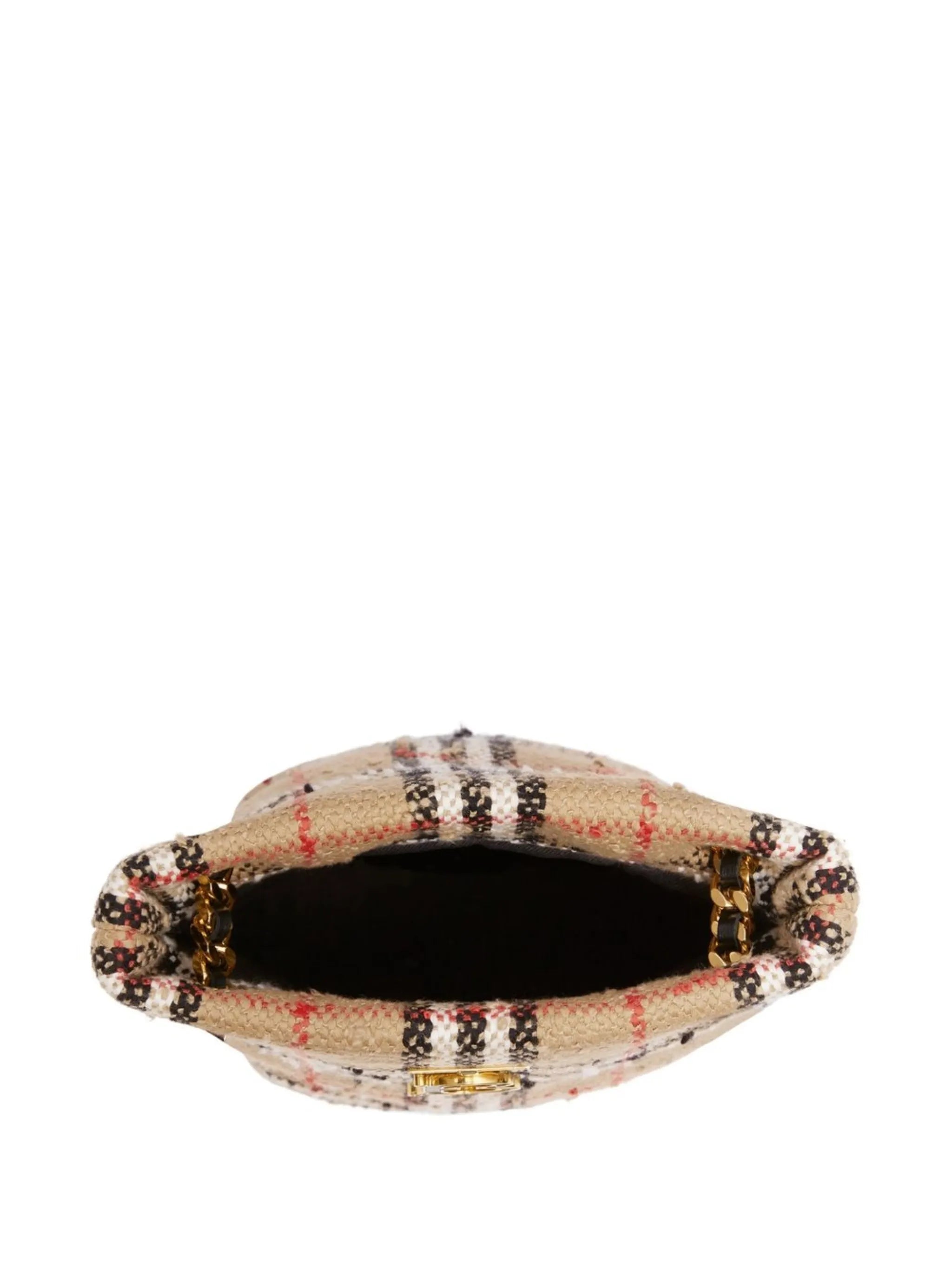 Vintage Check bouclé mini Lola bucket bag
