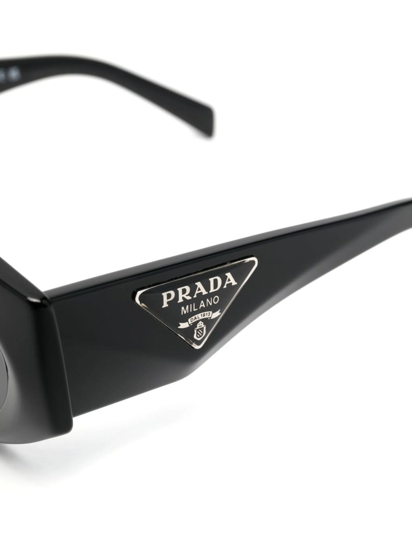 triangle-logo oval-frame sunglasses