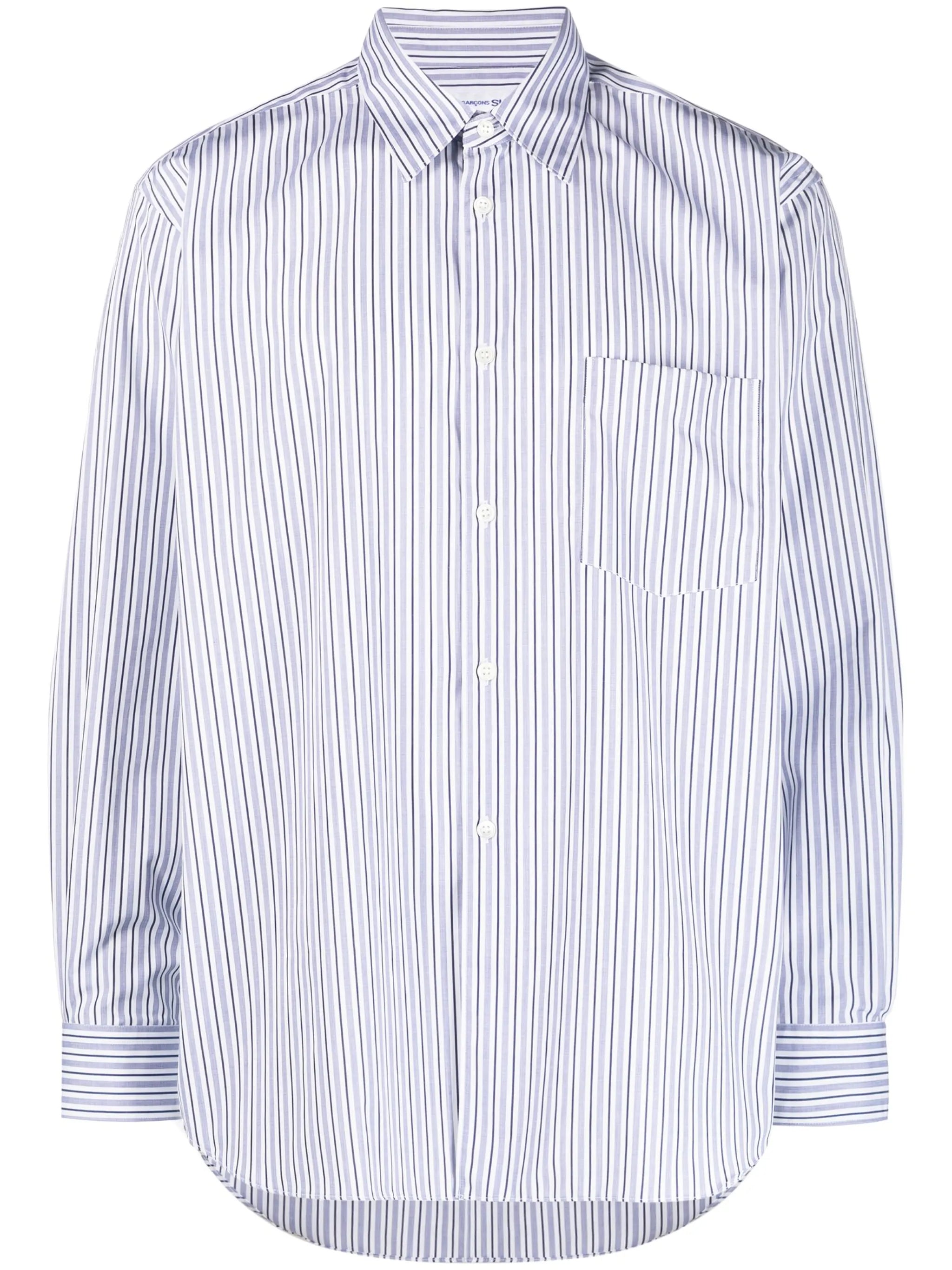 striped poplin shirt