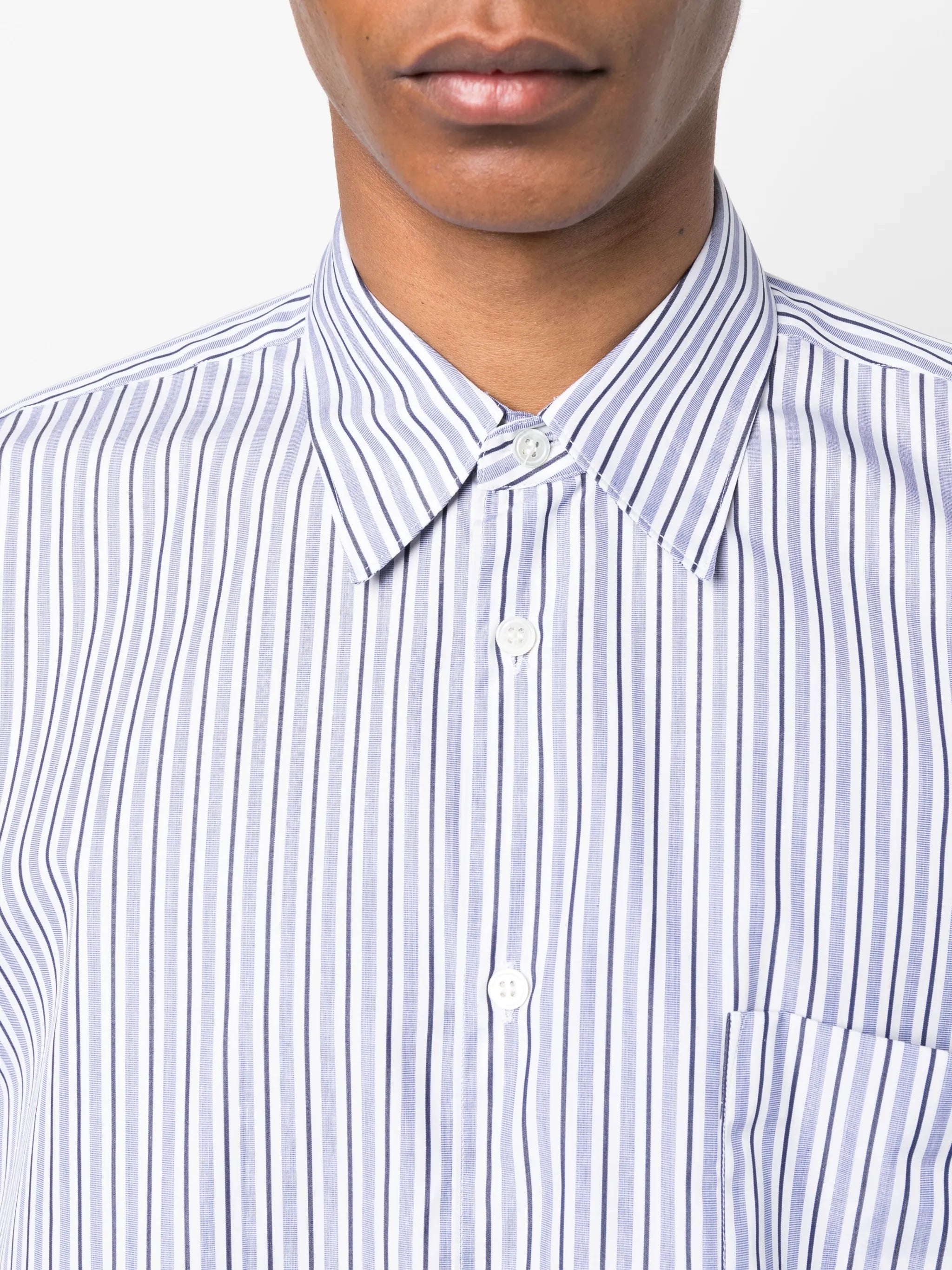 striped poplin shirt