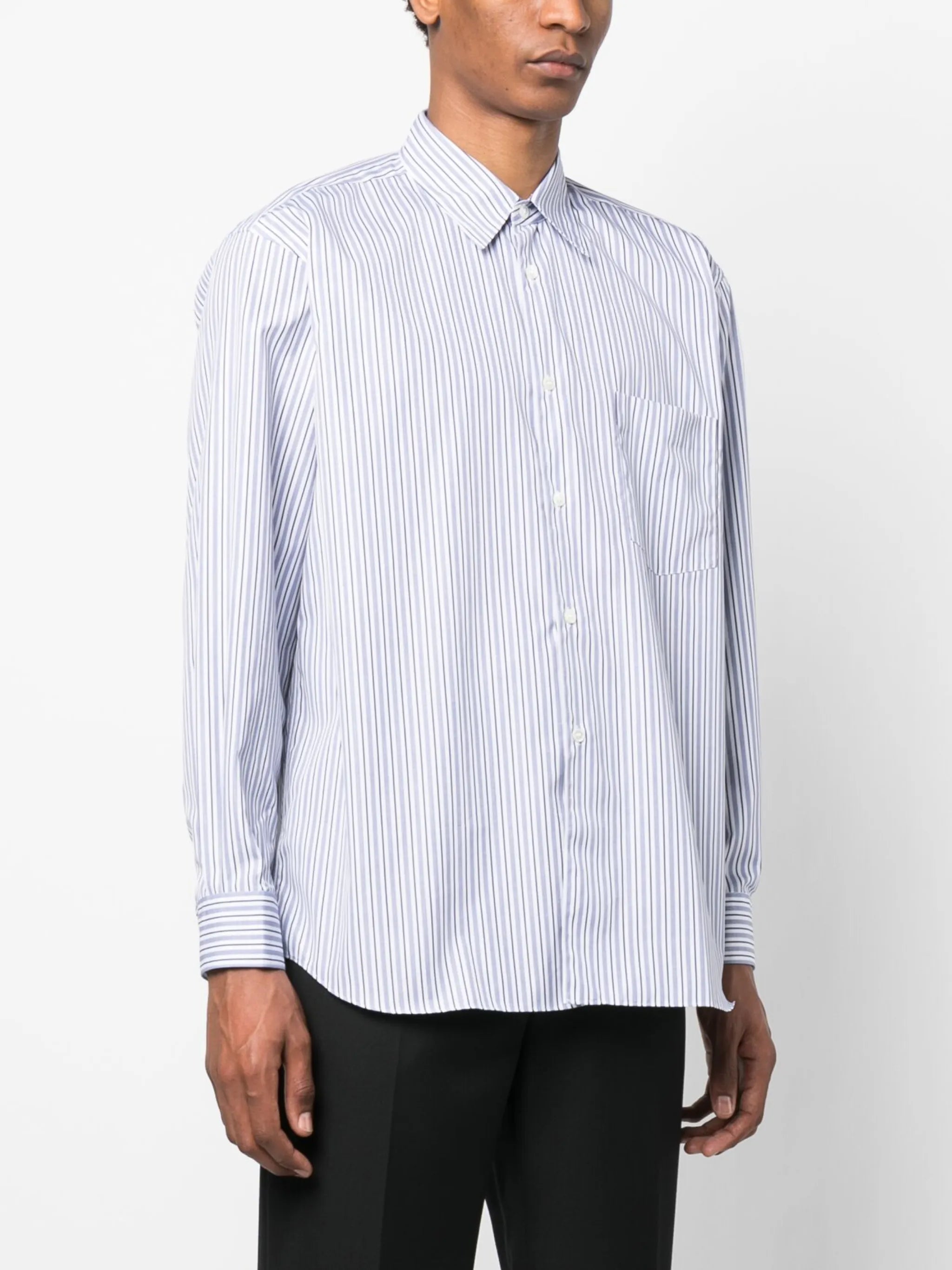striped poplin shirt