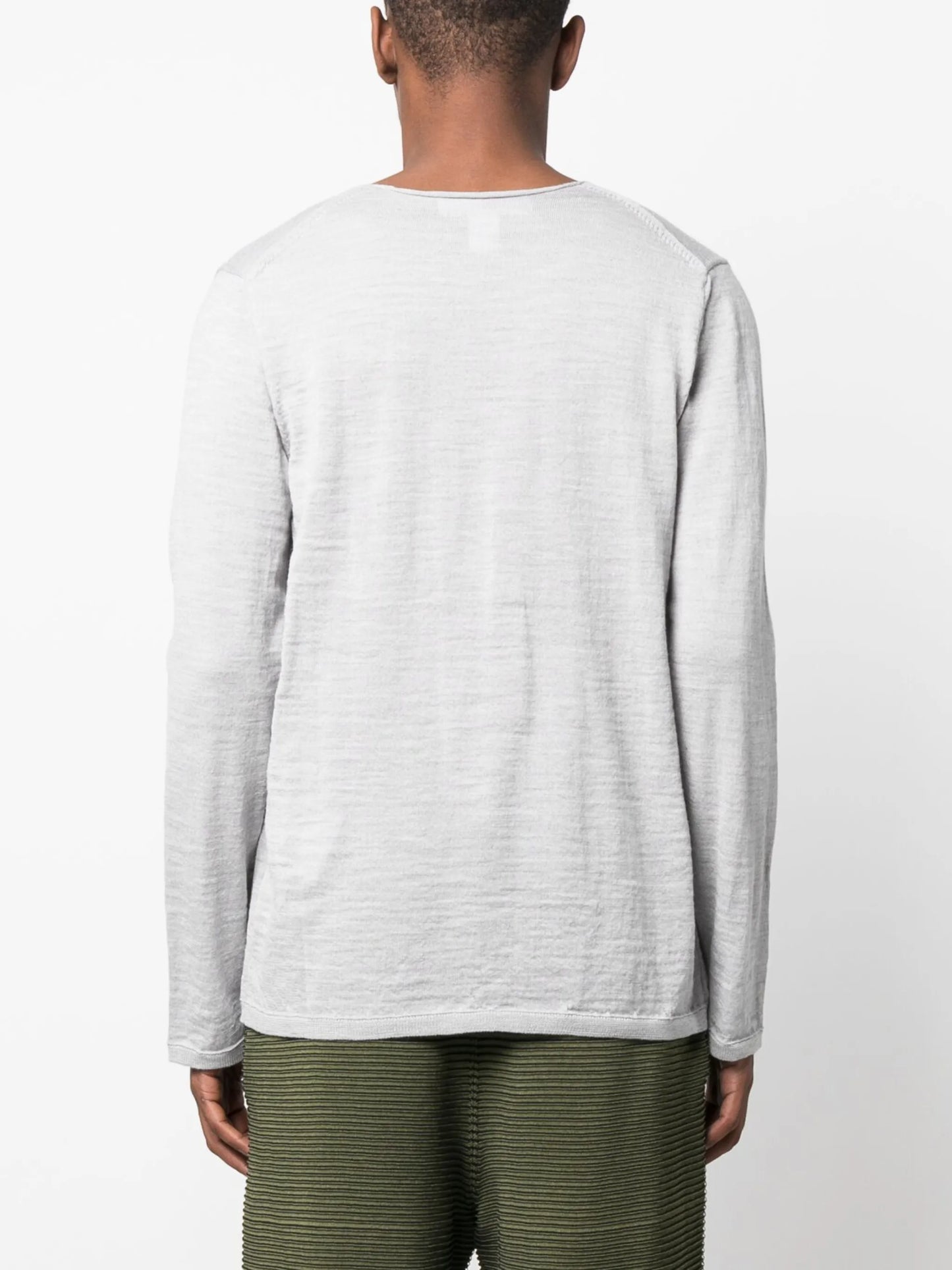 melange-effect mushroom-print jumper