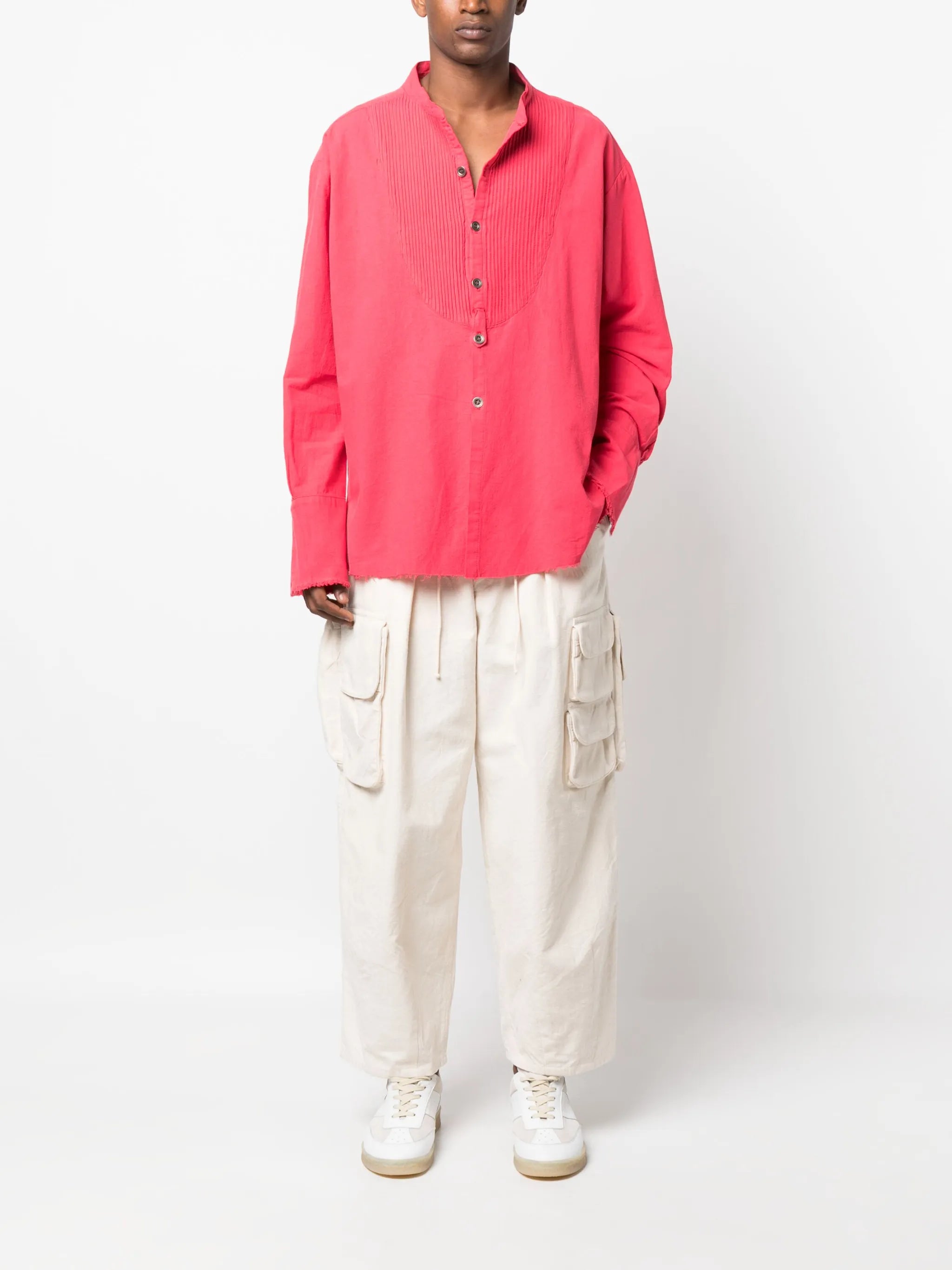 pleated-bib tuxedo shirt