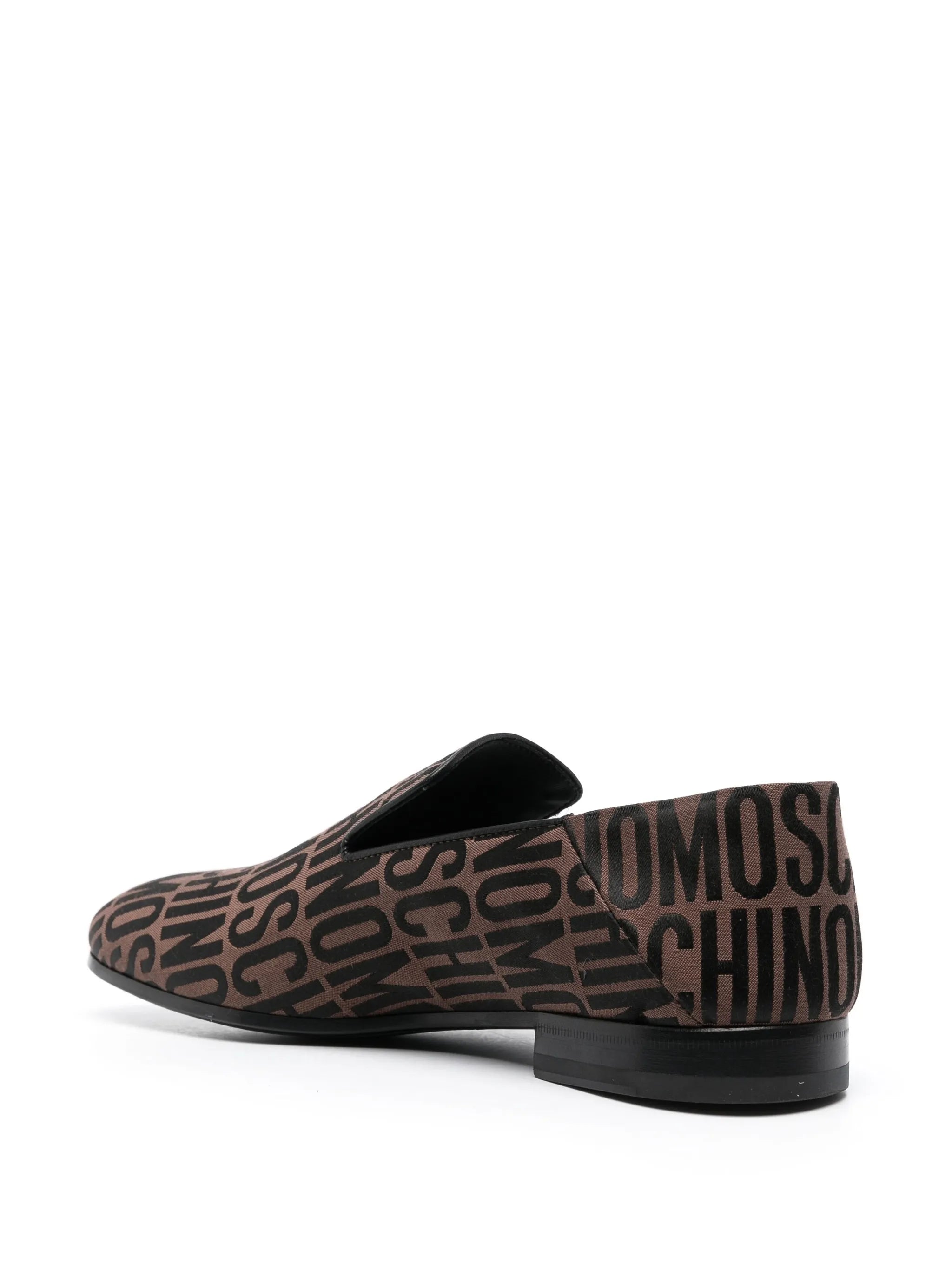all-over logo-print loafers