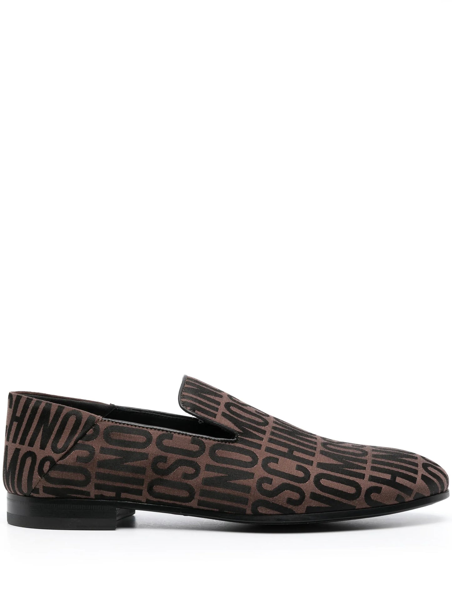 all-over logo-print loafers
