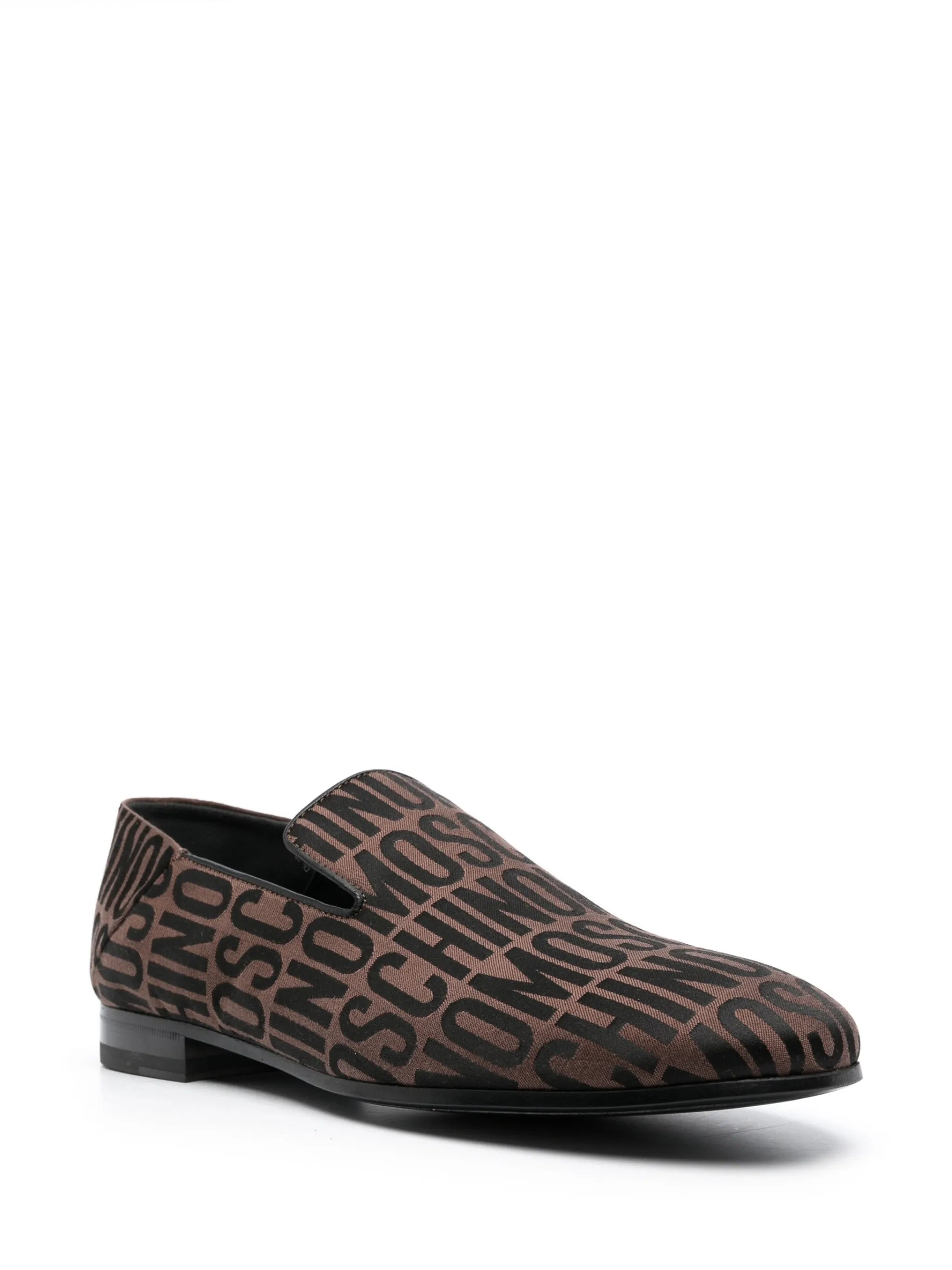 all-over logo-print loafers