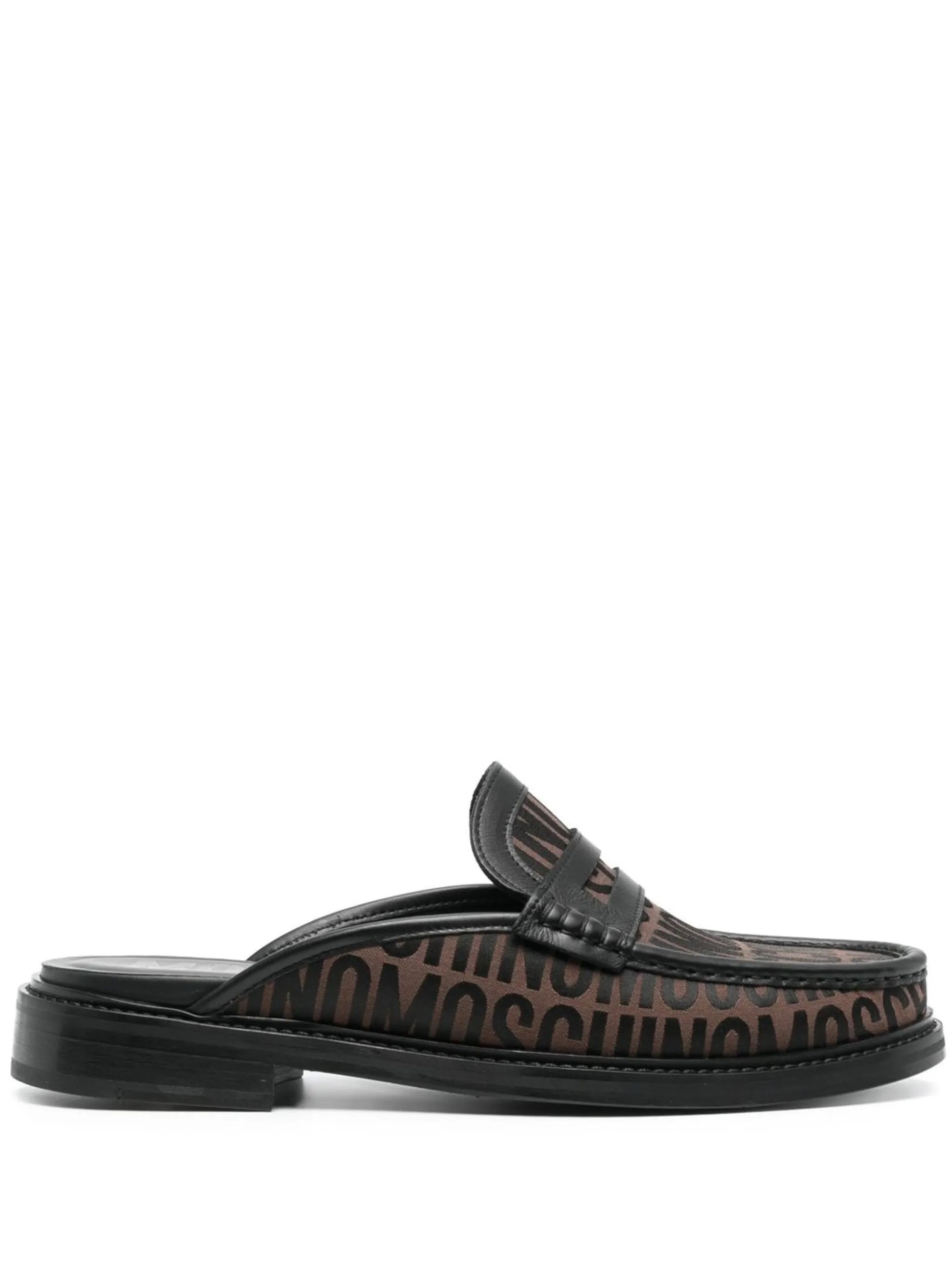logo-print loafers