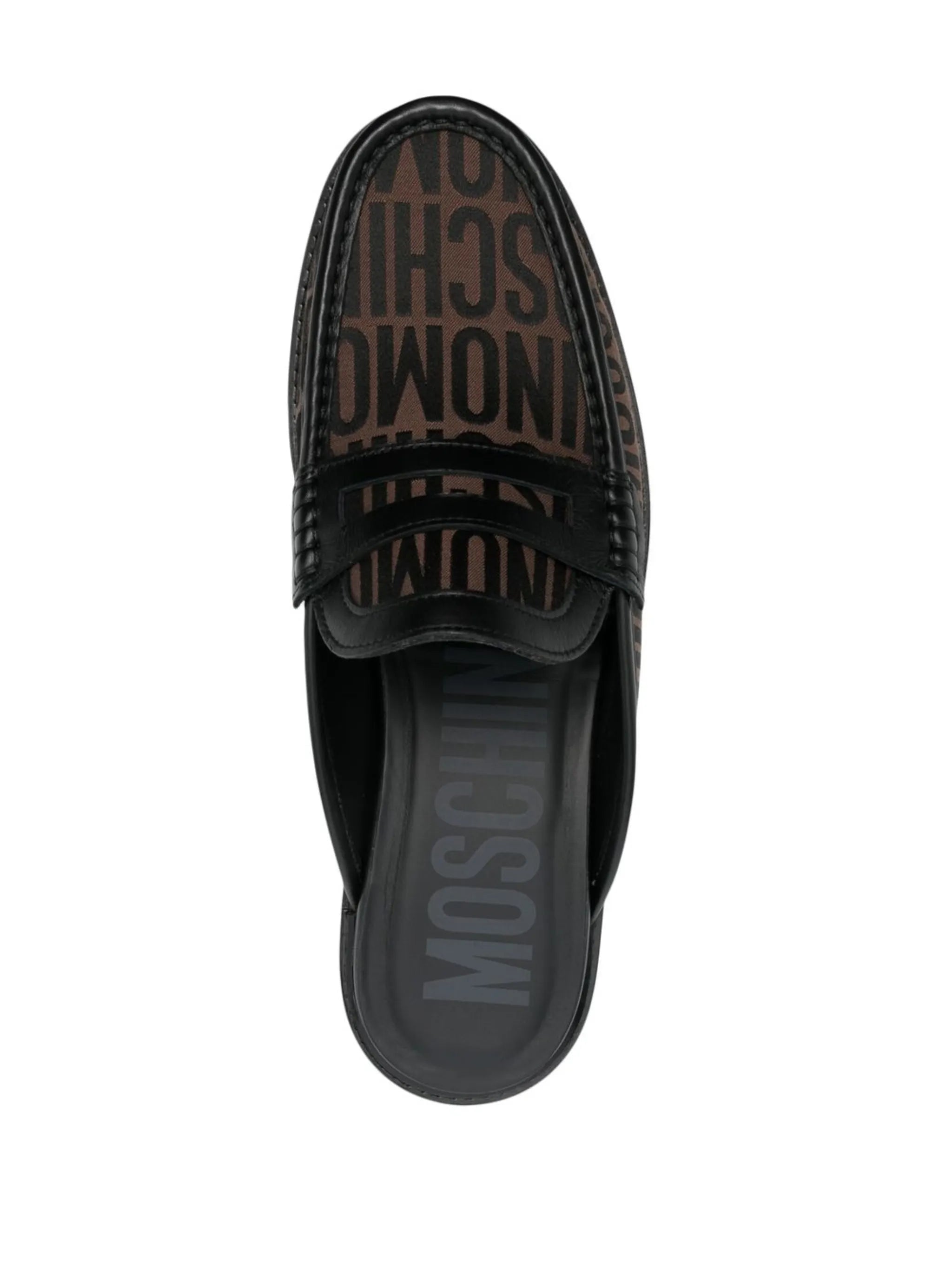 logo-print loafers