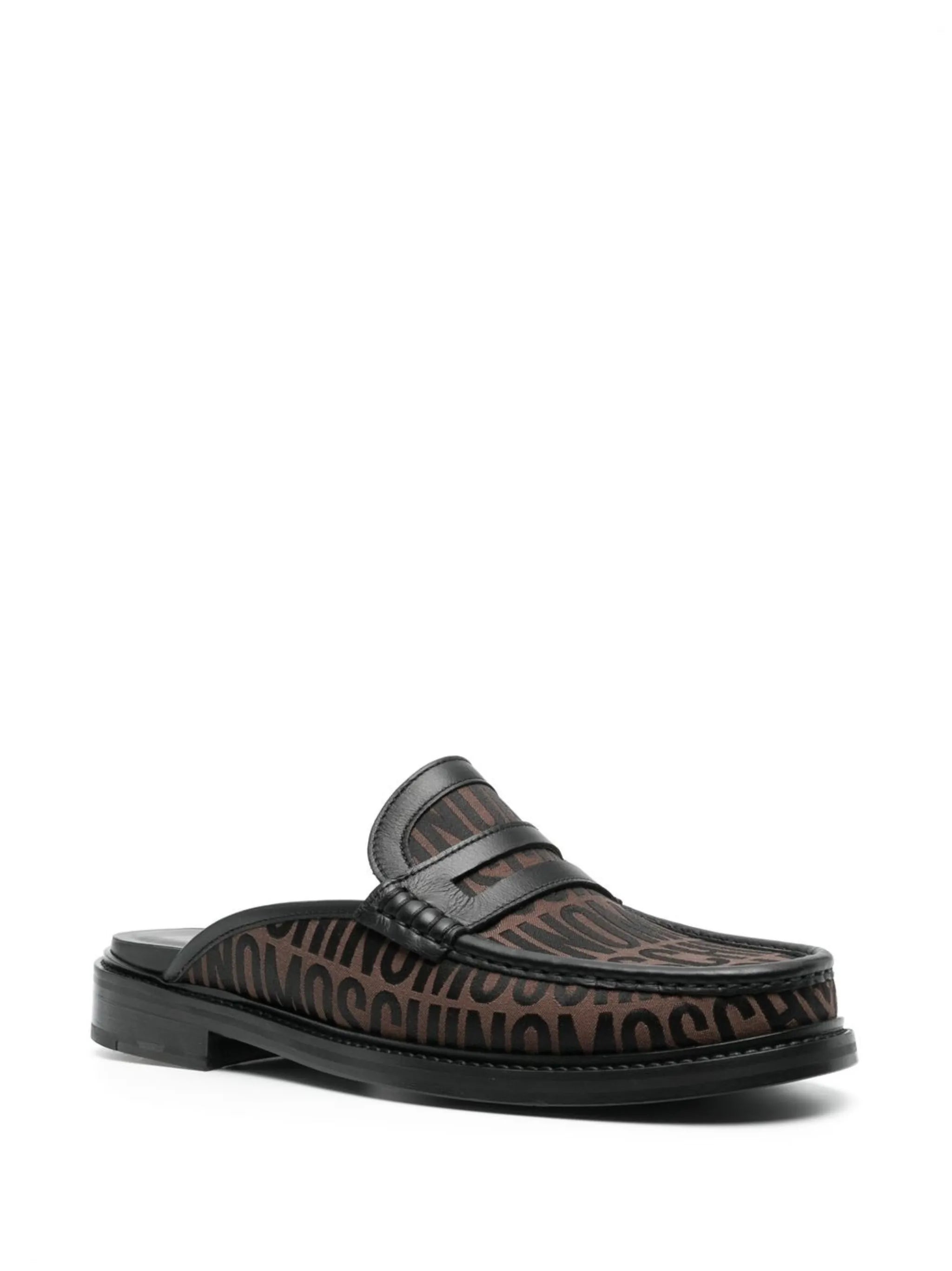 logo-print loafers