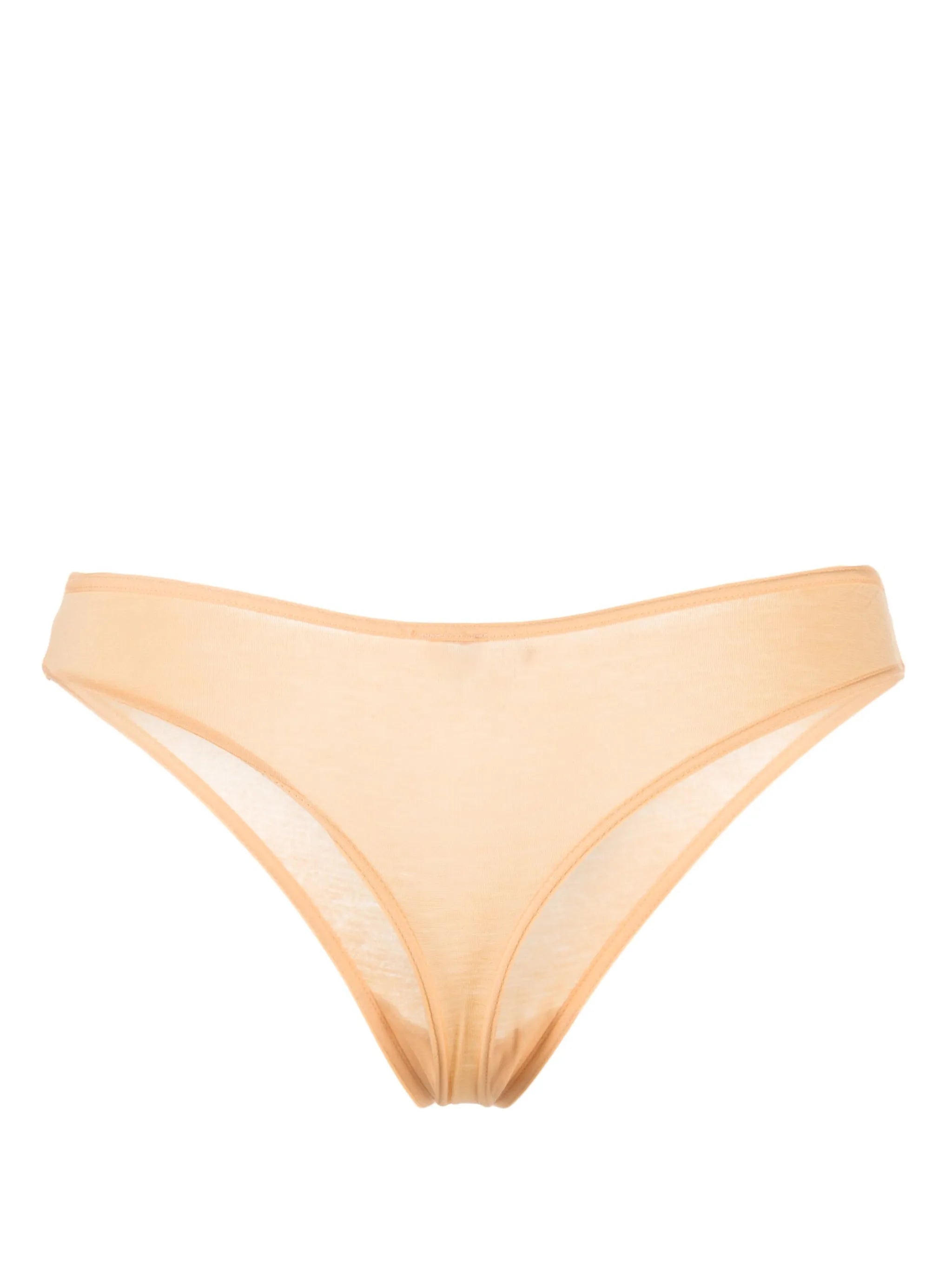low-rise semi-sheer thong