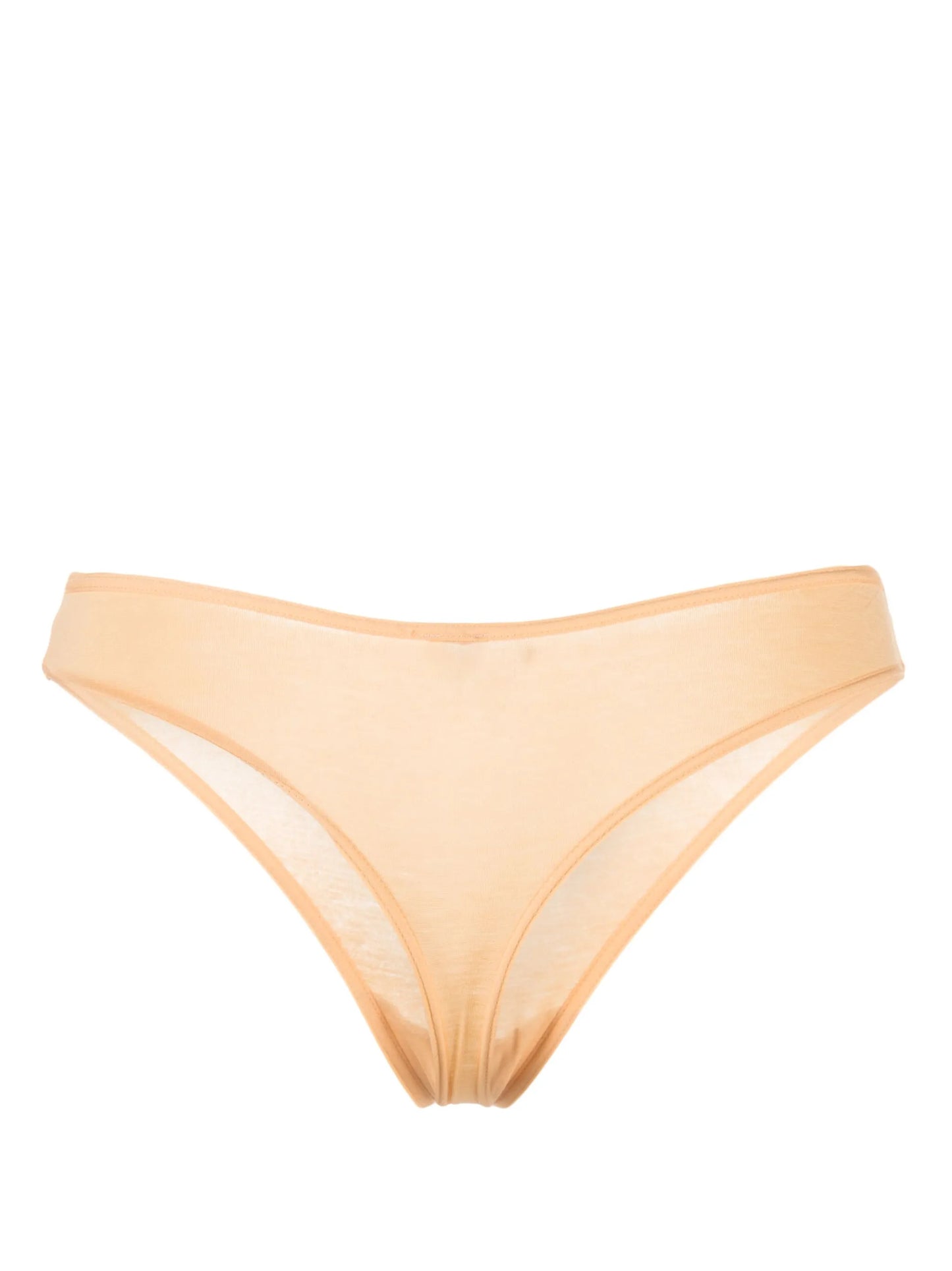 low-rise semi-sheer thong