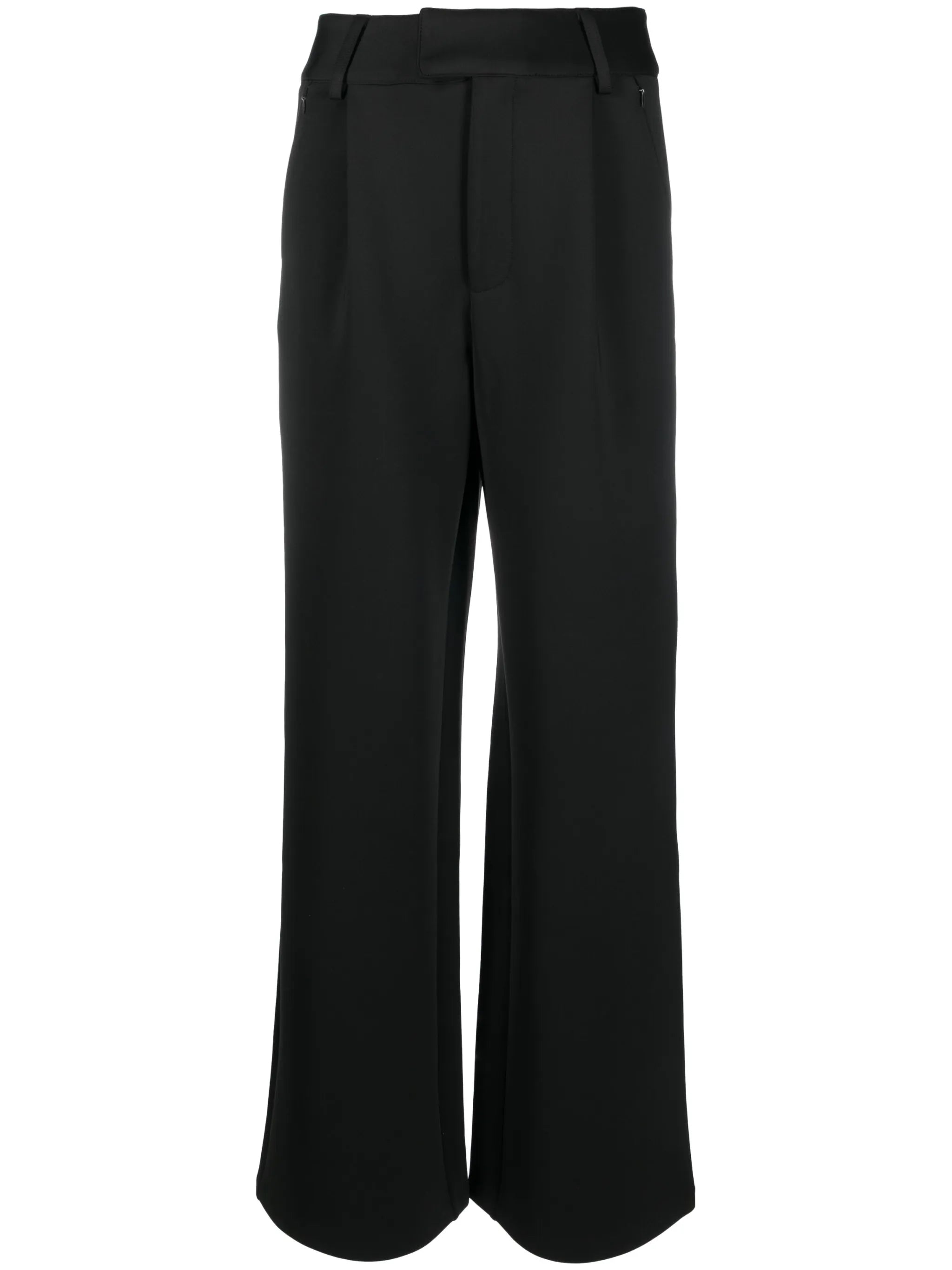 concealed-fastening flared trousers