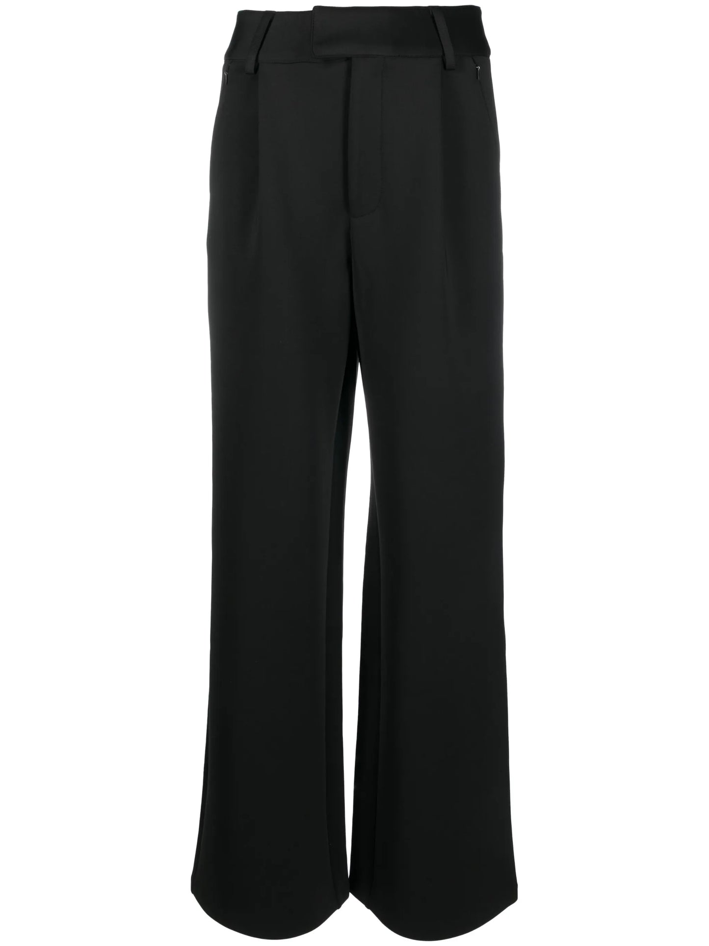concealed-fastening flared trousers
