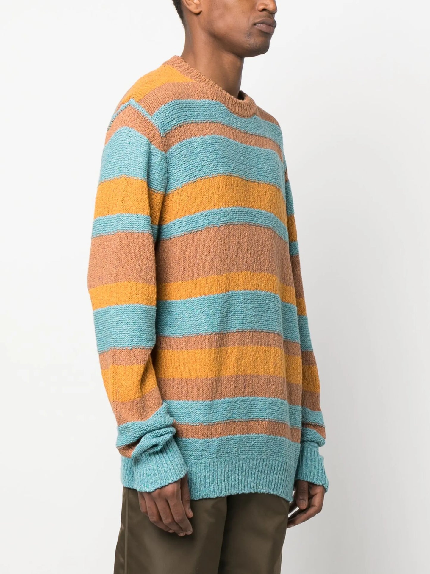 stripe-pattern jumper