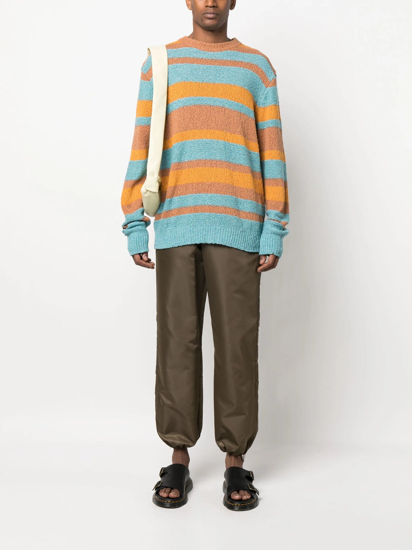 stripe-pattern jumper