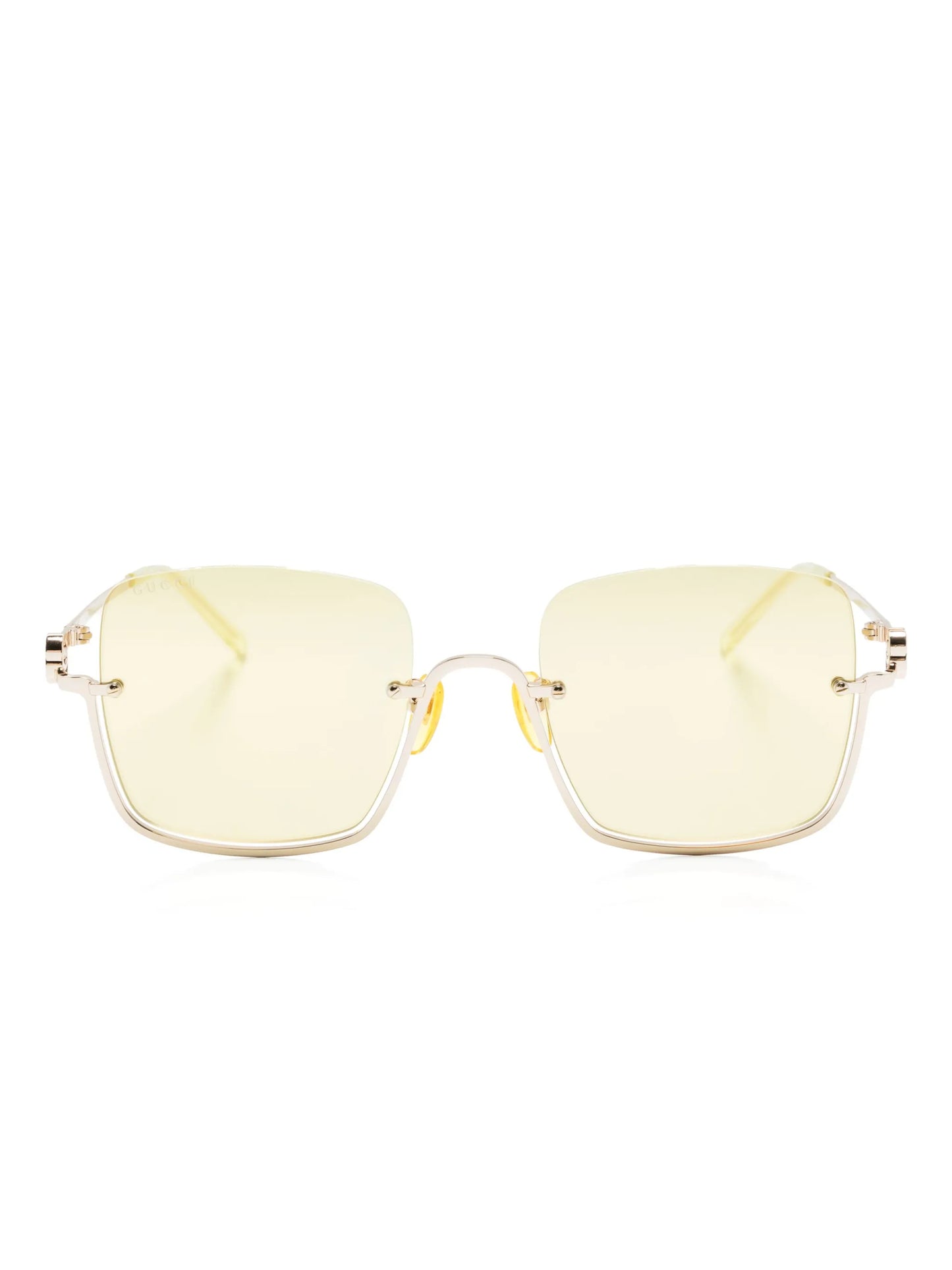 square mirrored-lense sunglasses