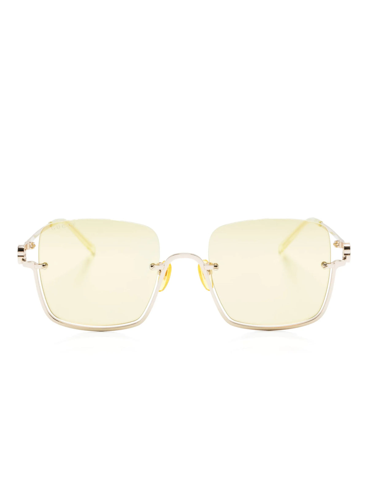 square mirrored-lense sunglasses