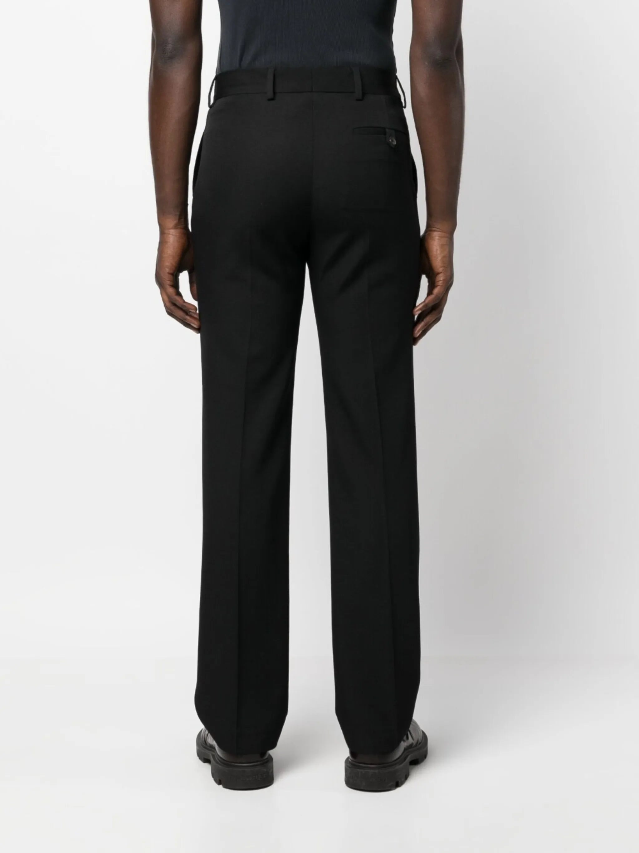 mid-rise straight-leg pants