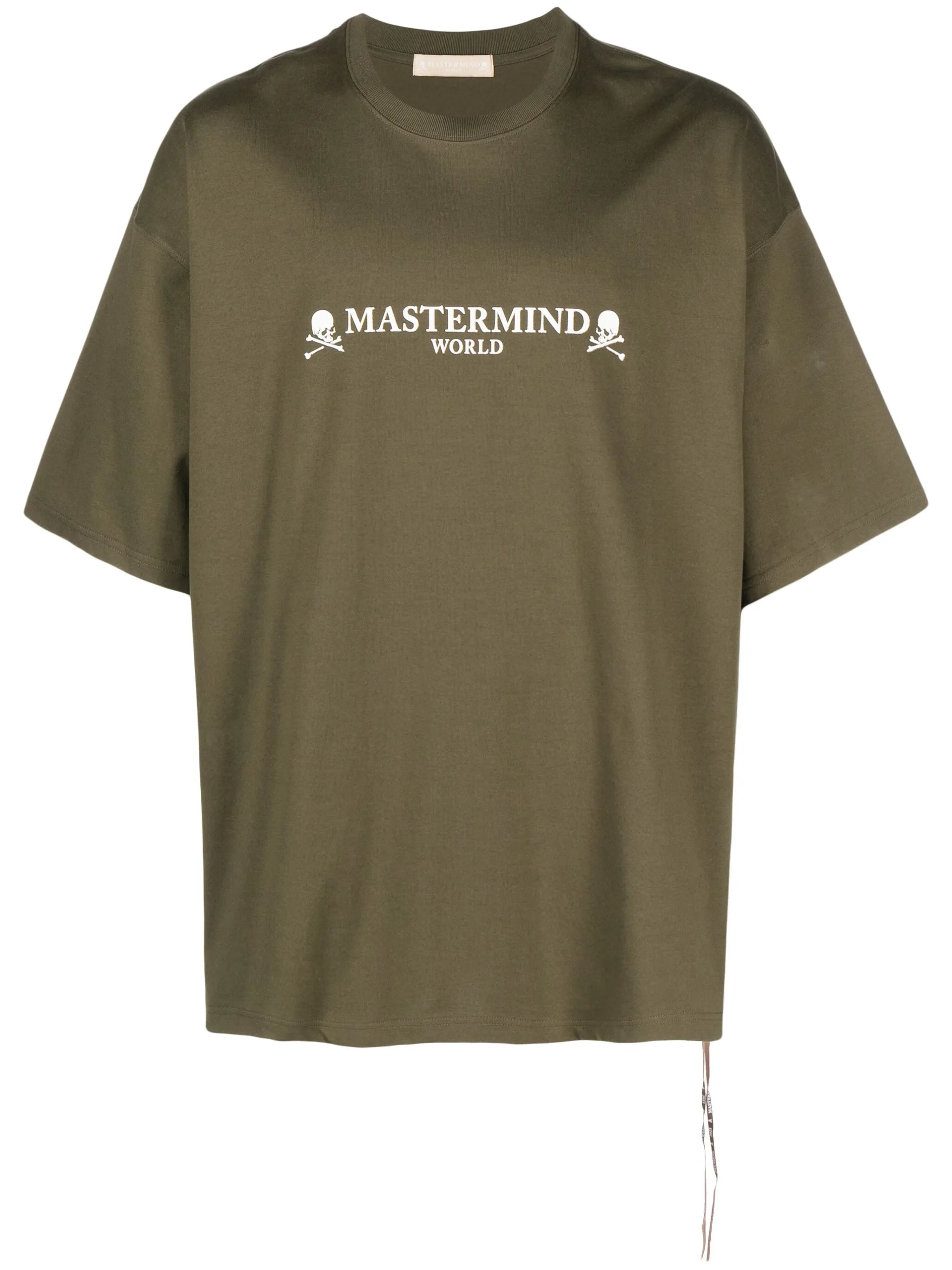 skull-print drawstring T-shirt