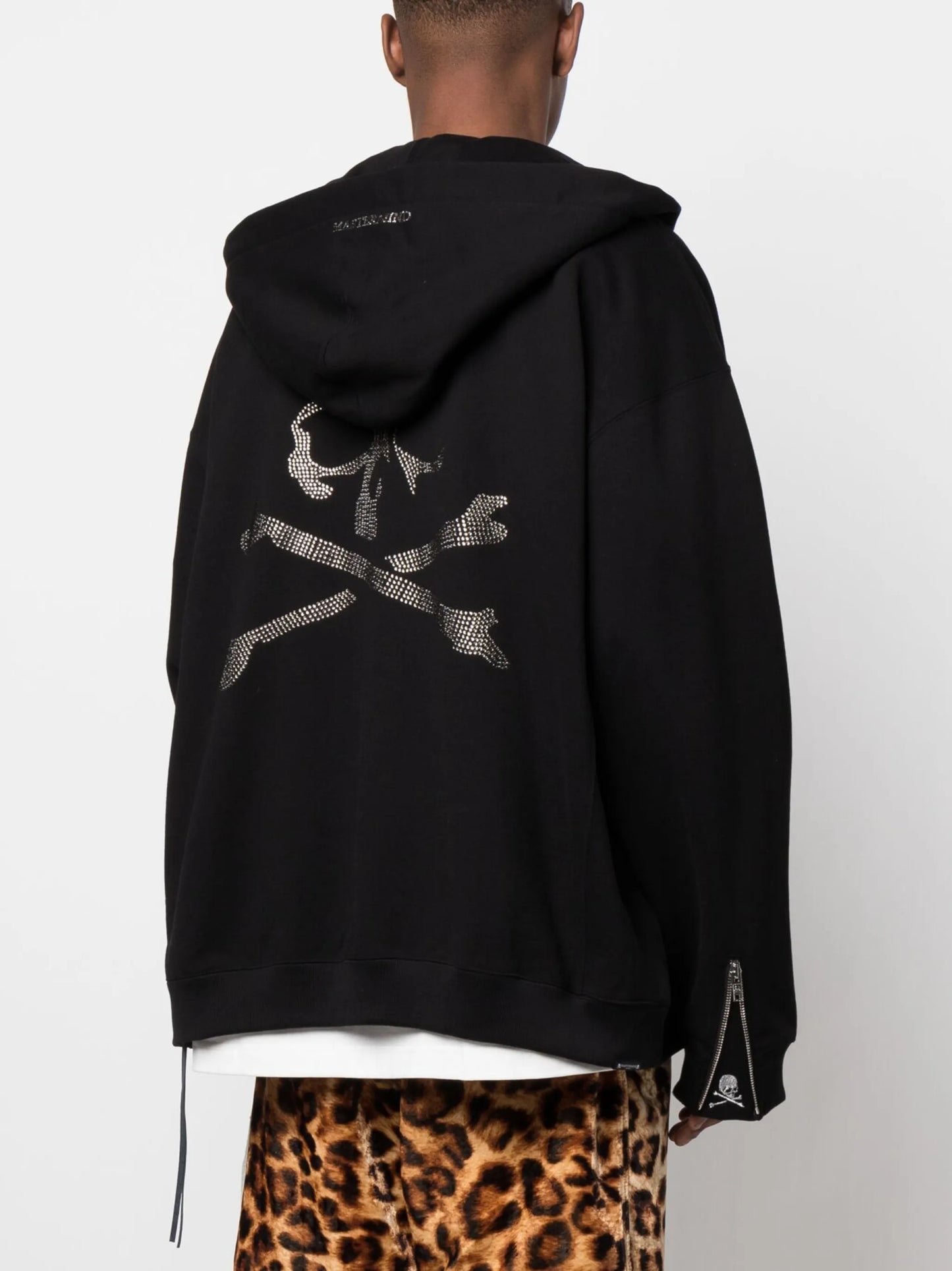 crystal-embellished cotton hoodie