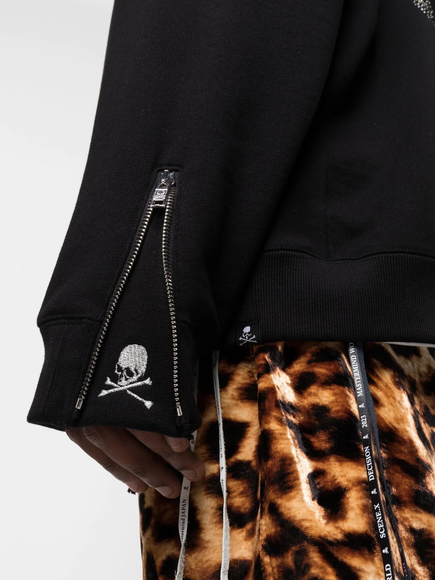 crystal-embellished cotton hoodie