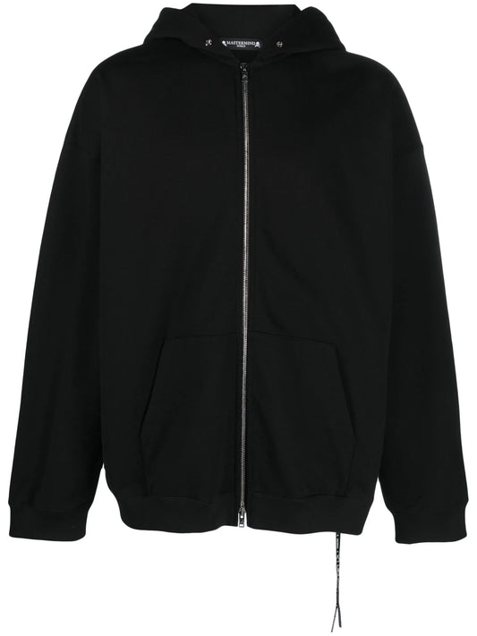 crystal-embellished cotton hoodie