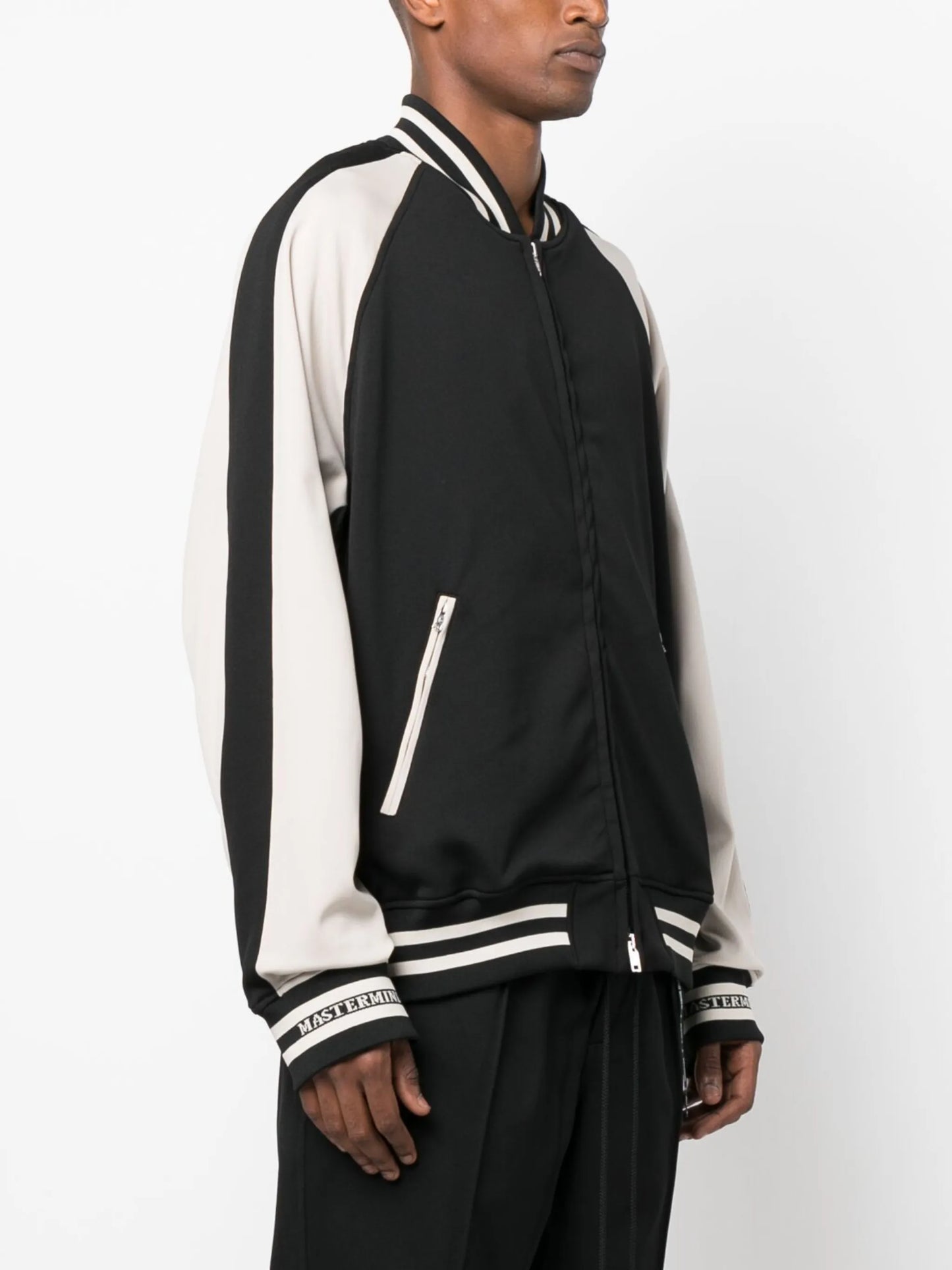 skull-embroidered bomber jacket