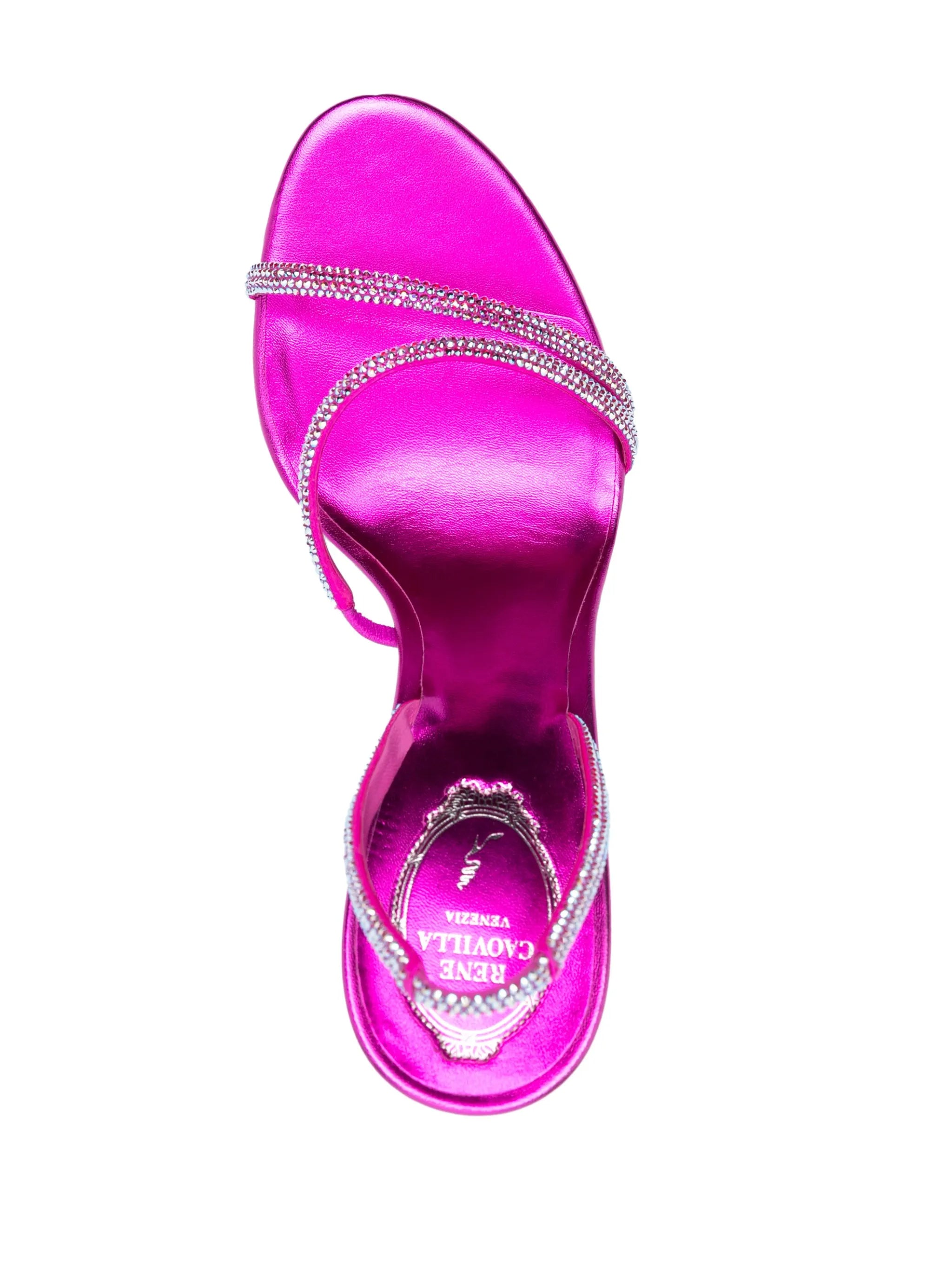 crystal-embellished satin sandals