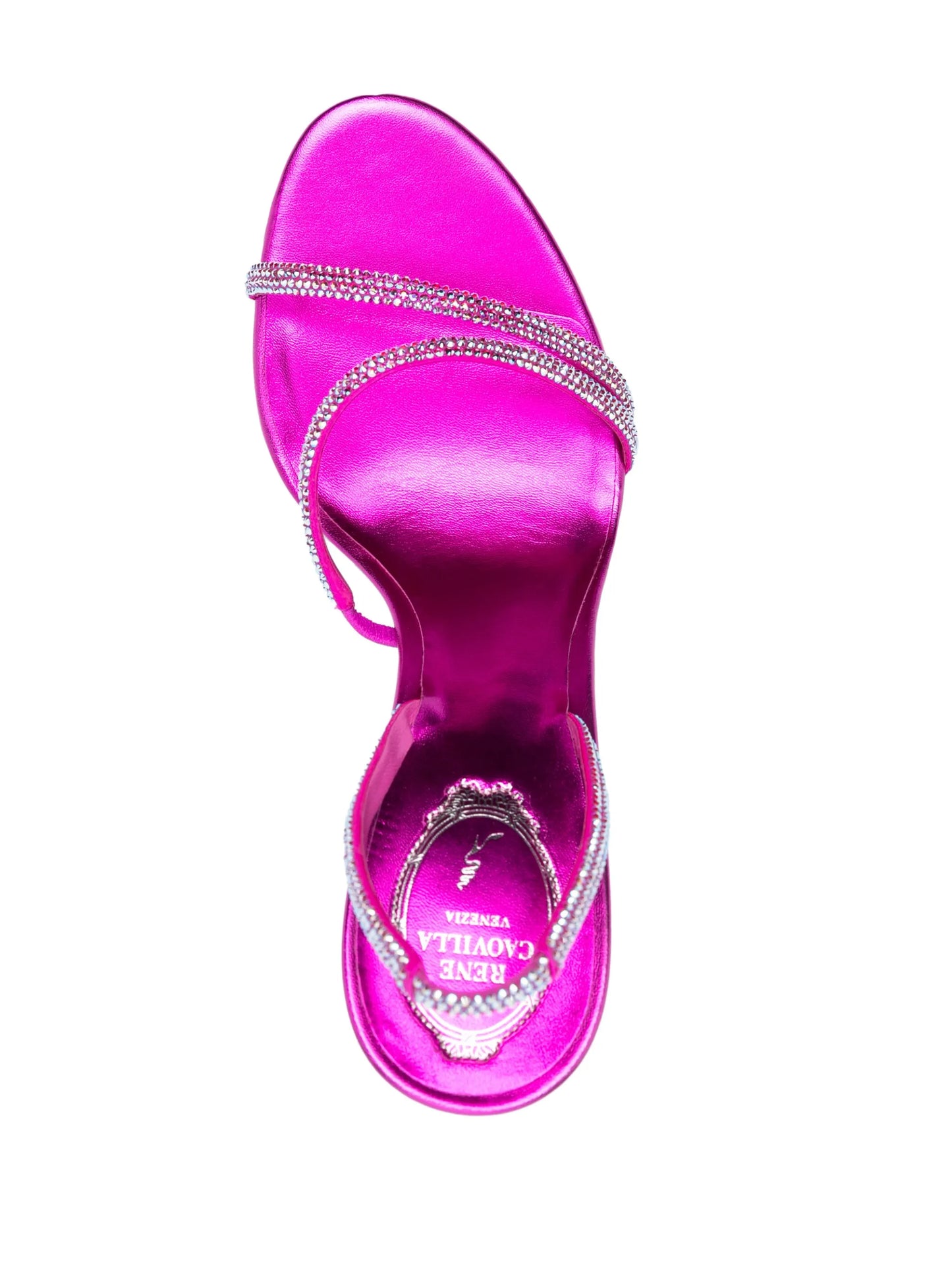 crystal-embellished satin sandals