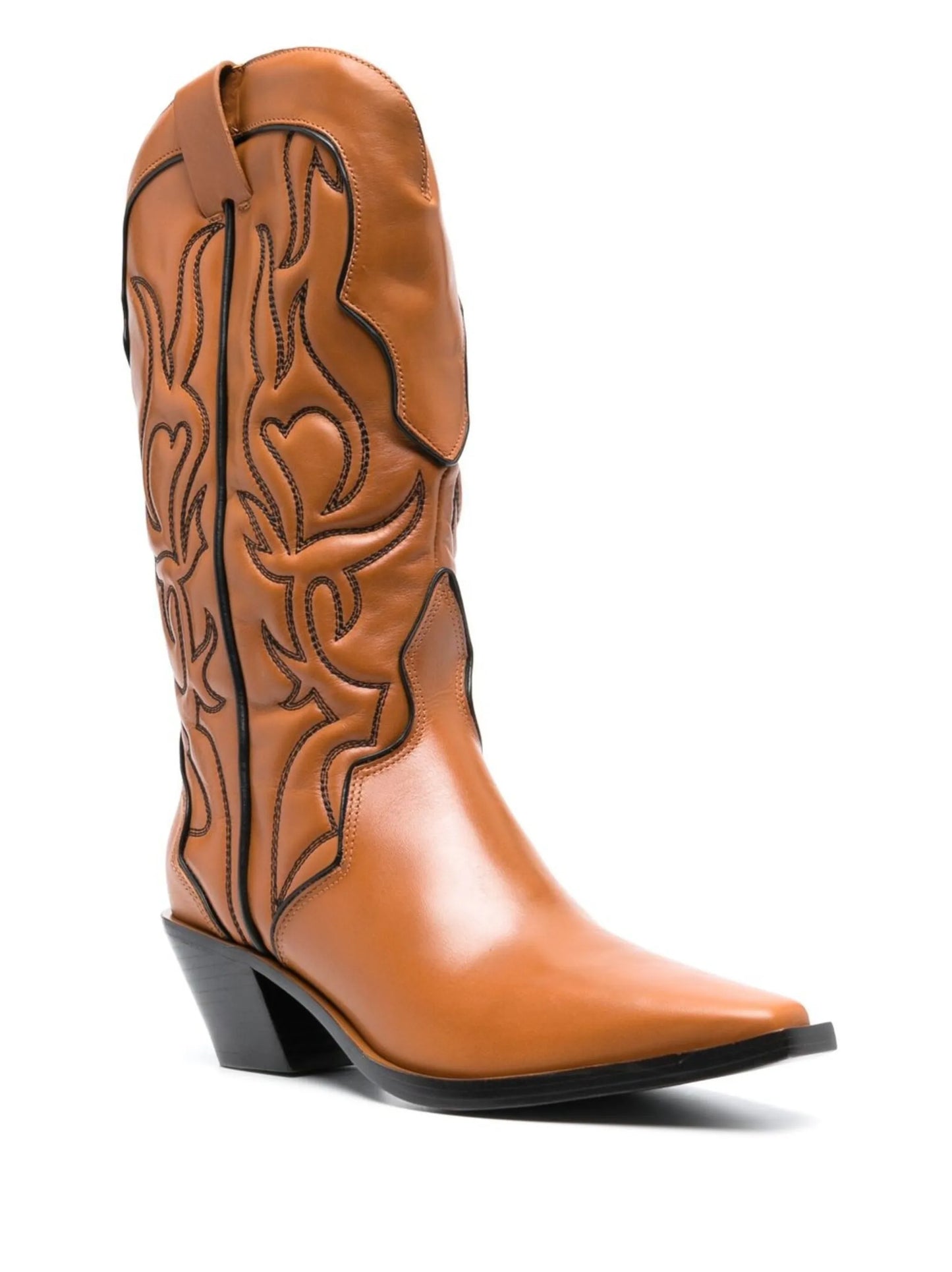 Olive 60mm leather boots