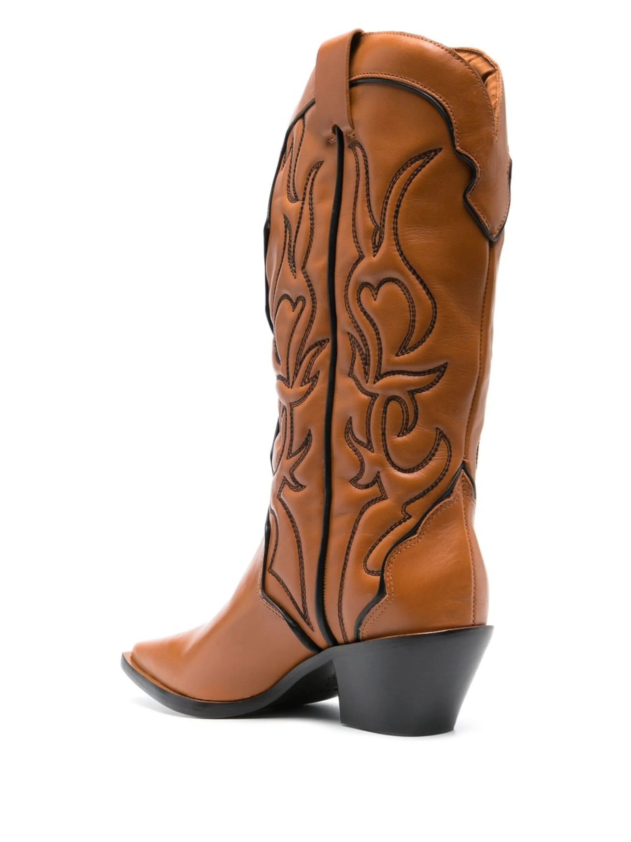 Olive 60mm leather boots