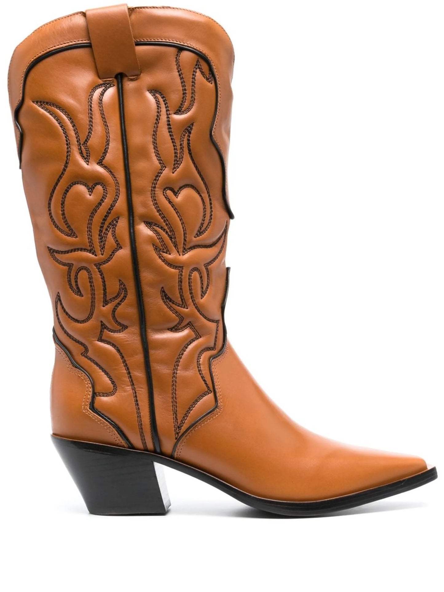 Olive 60mm leather boots