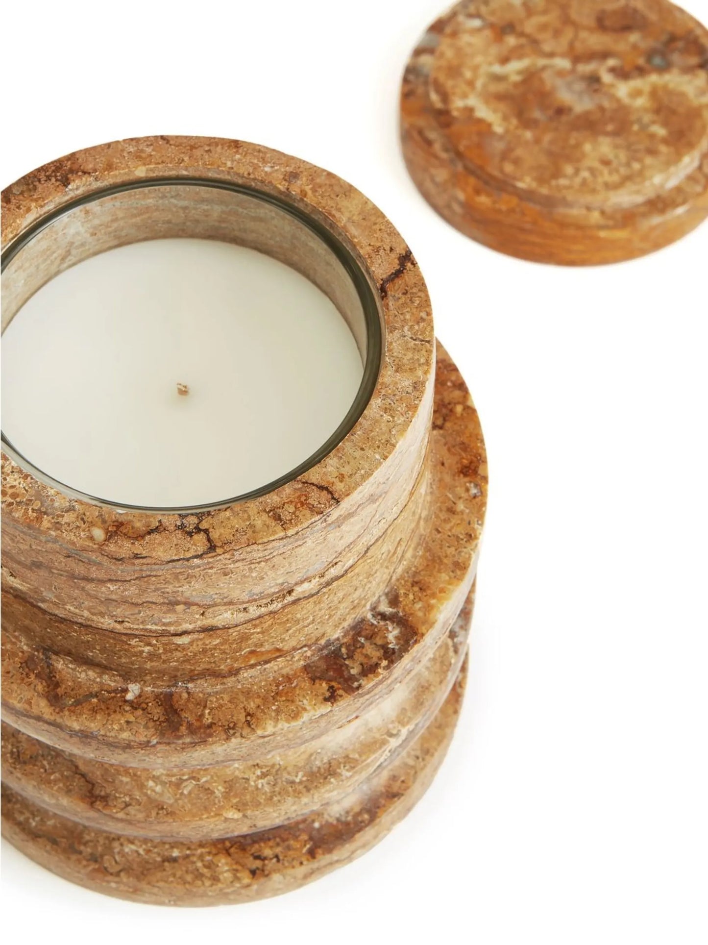 Leather and Oud marble candle