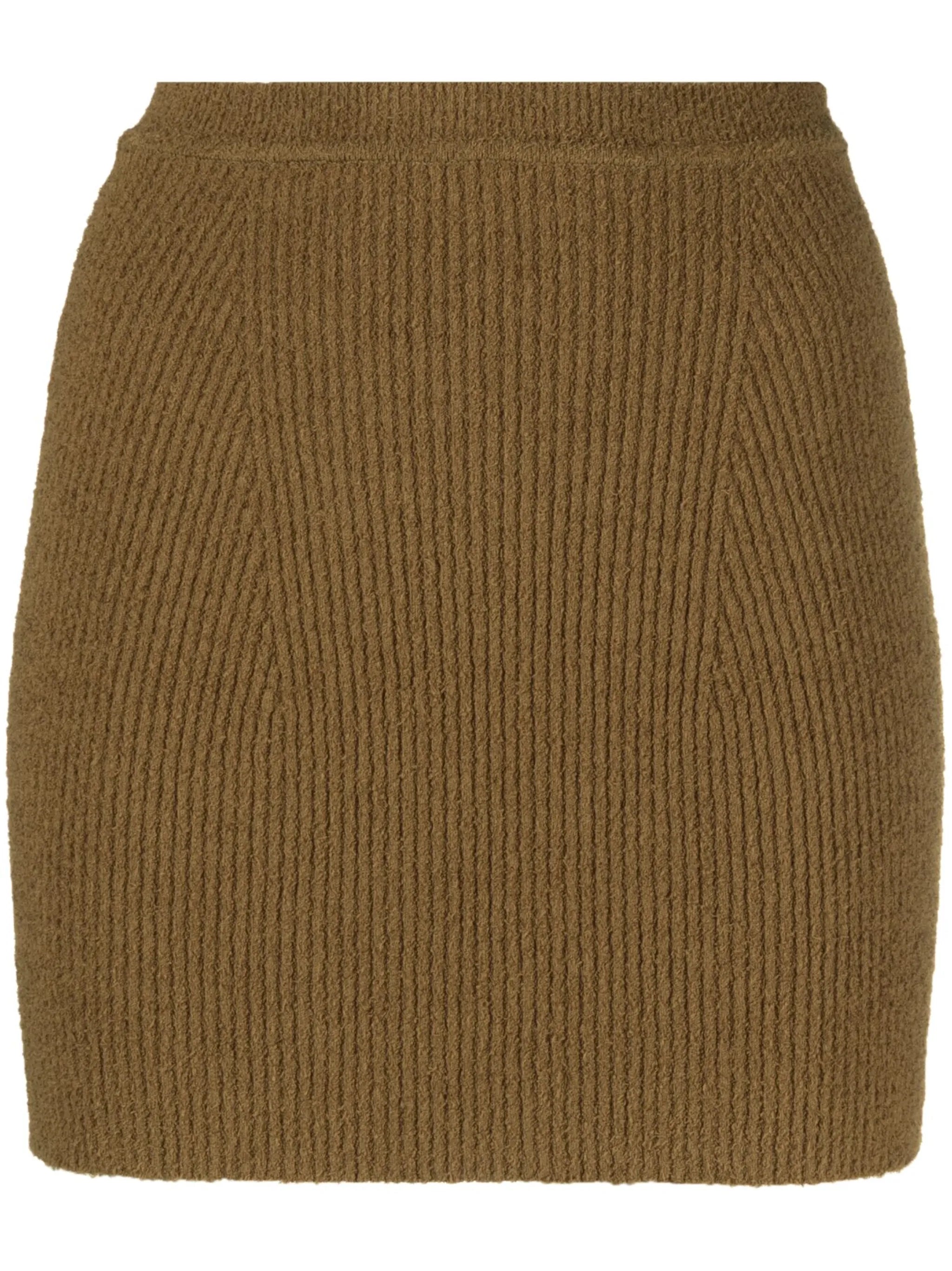 knitted straight miniskirt