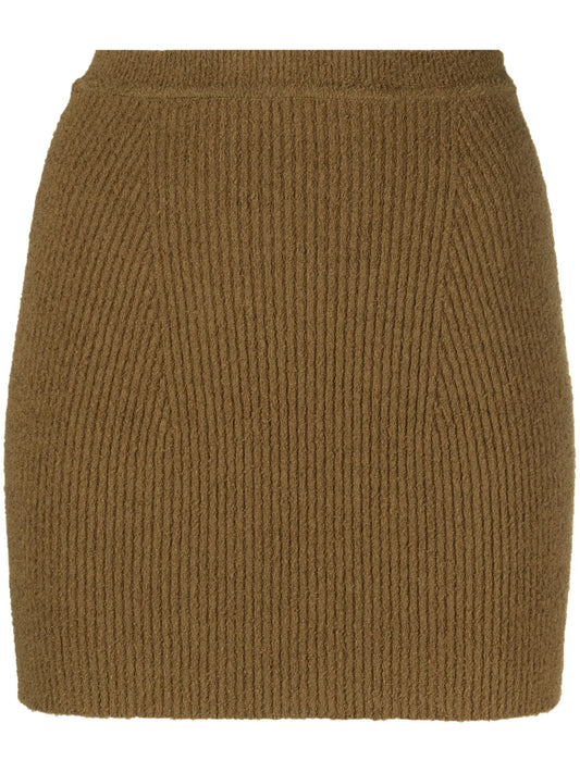 knitted straight miniskirt