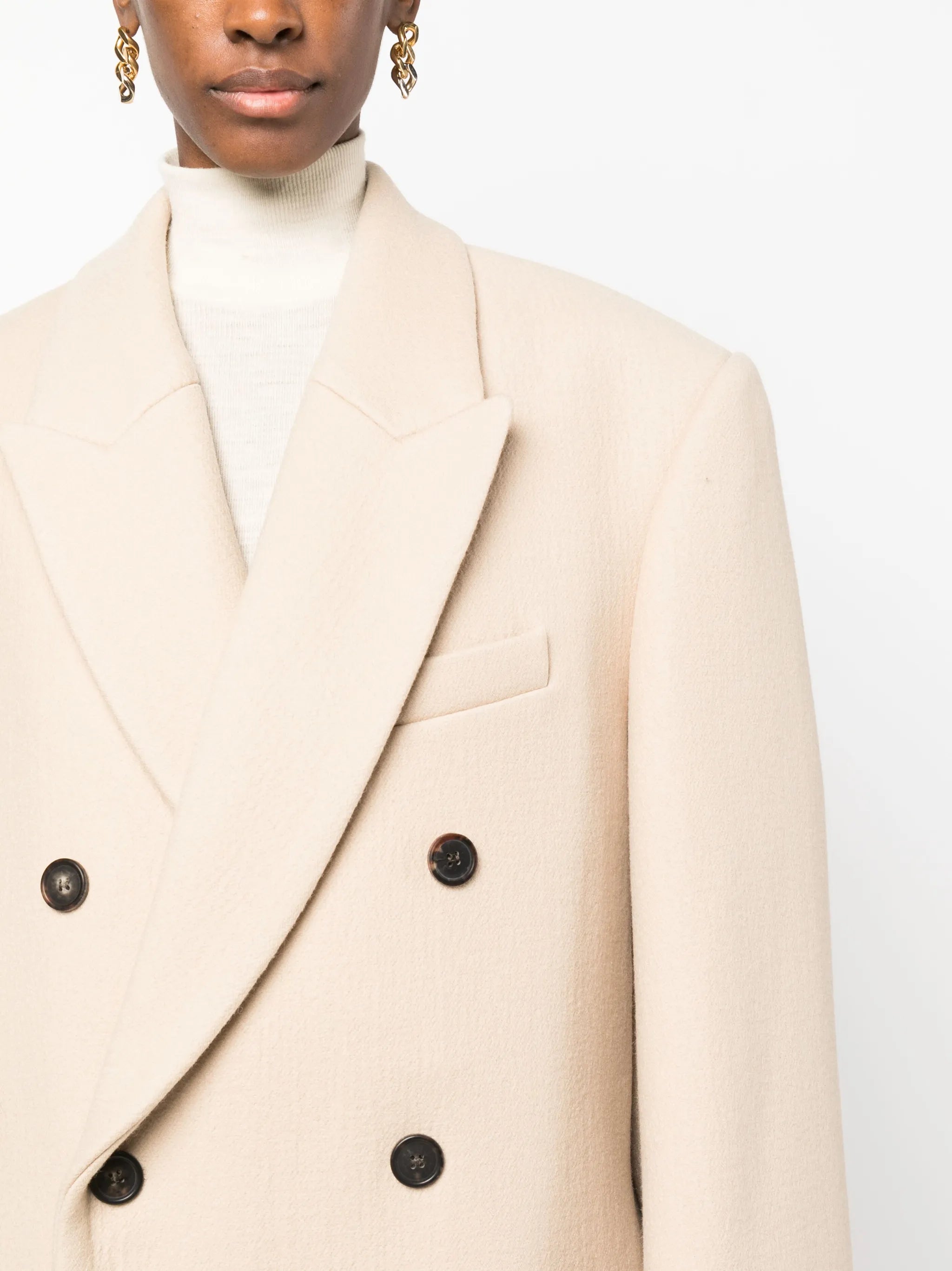 x Hailey Bieber virgin wool coat