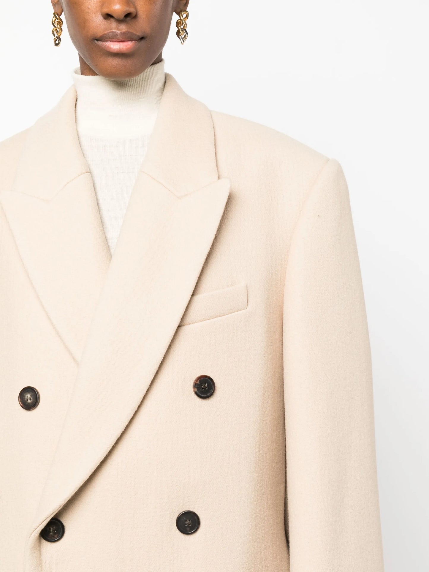 x Hailey Bieber virgin wool coat